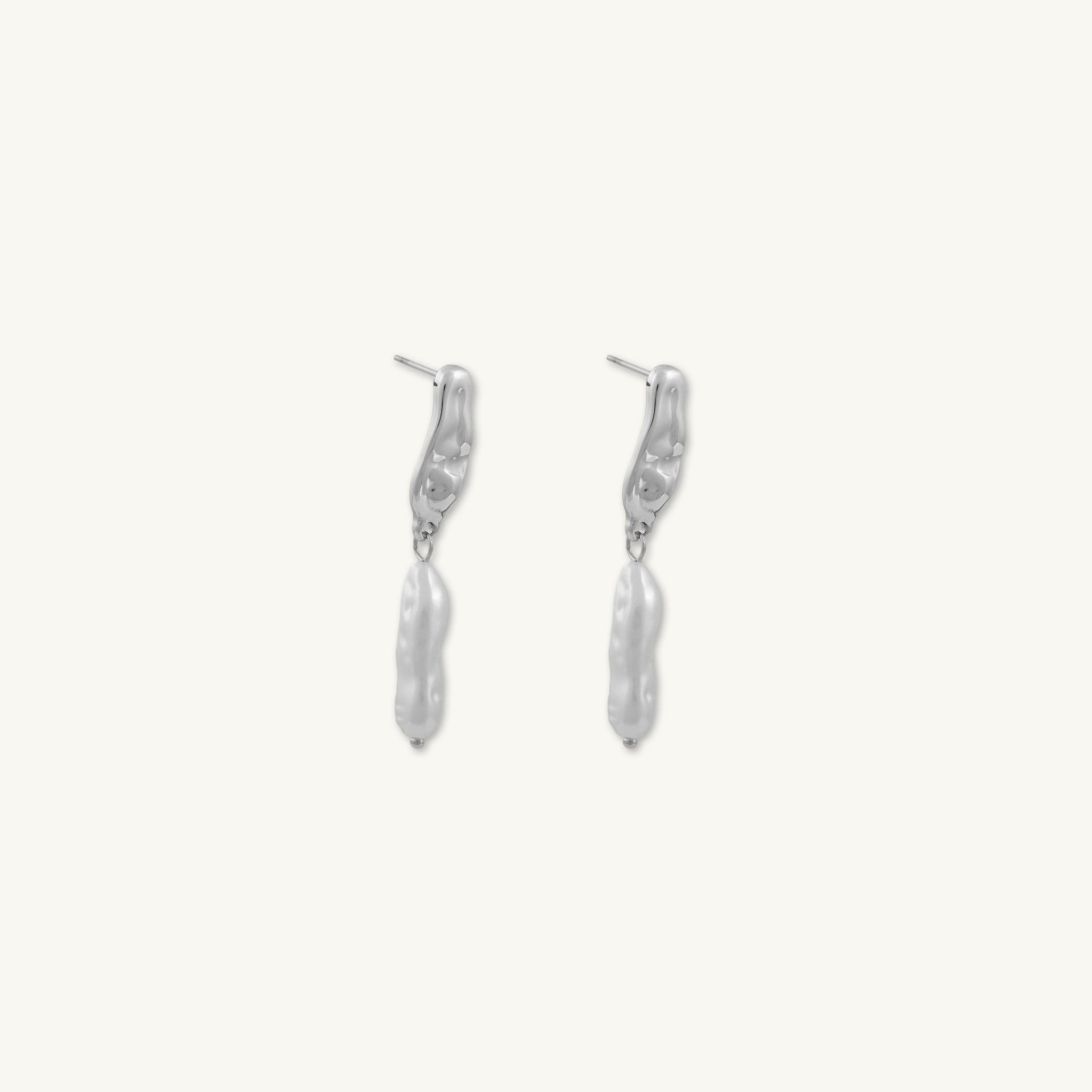 Kai Molten Pearl Drop Earrings - Camile & Stone