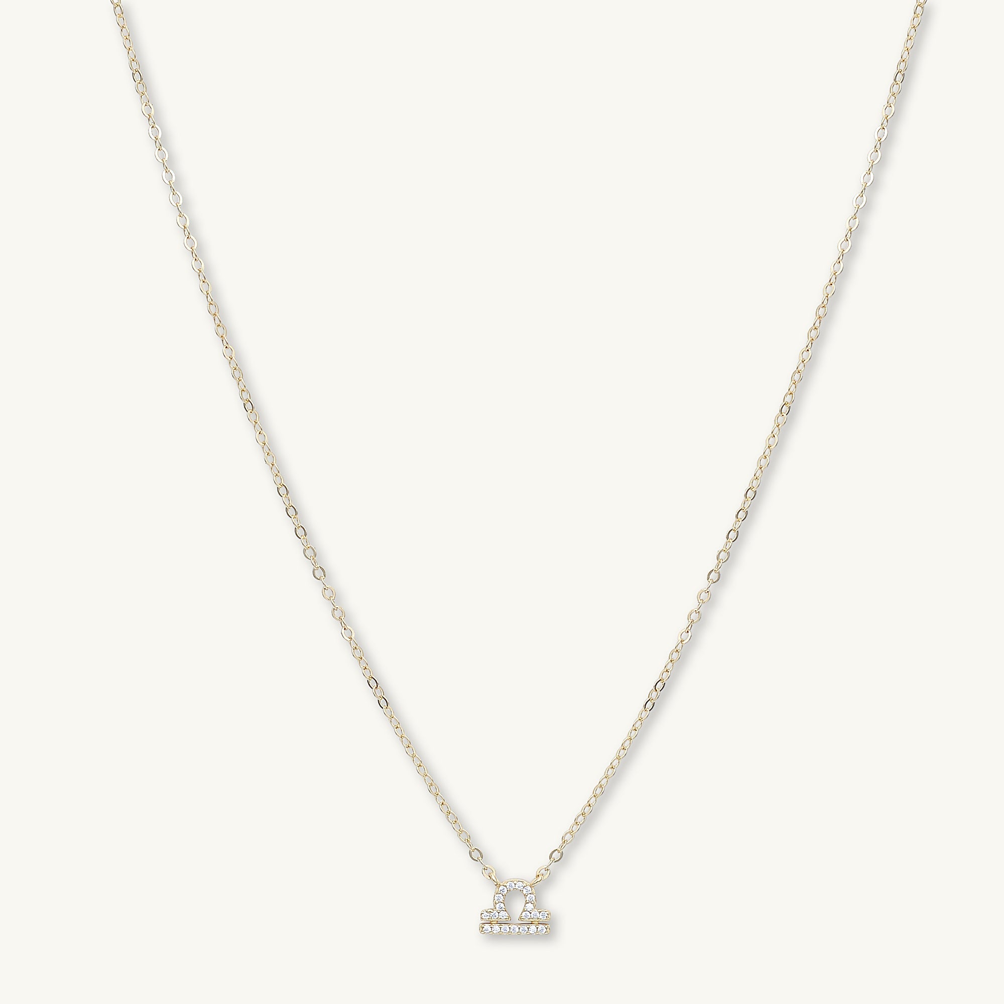 Libra Sapphire Charm Zodiac Star Sign Necklace - Camile & Stone