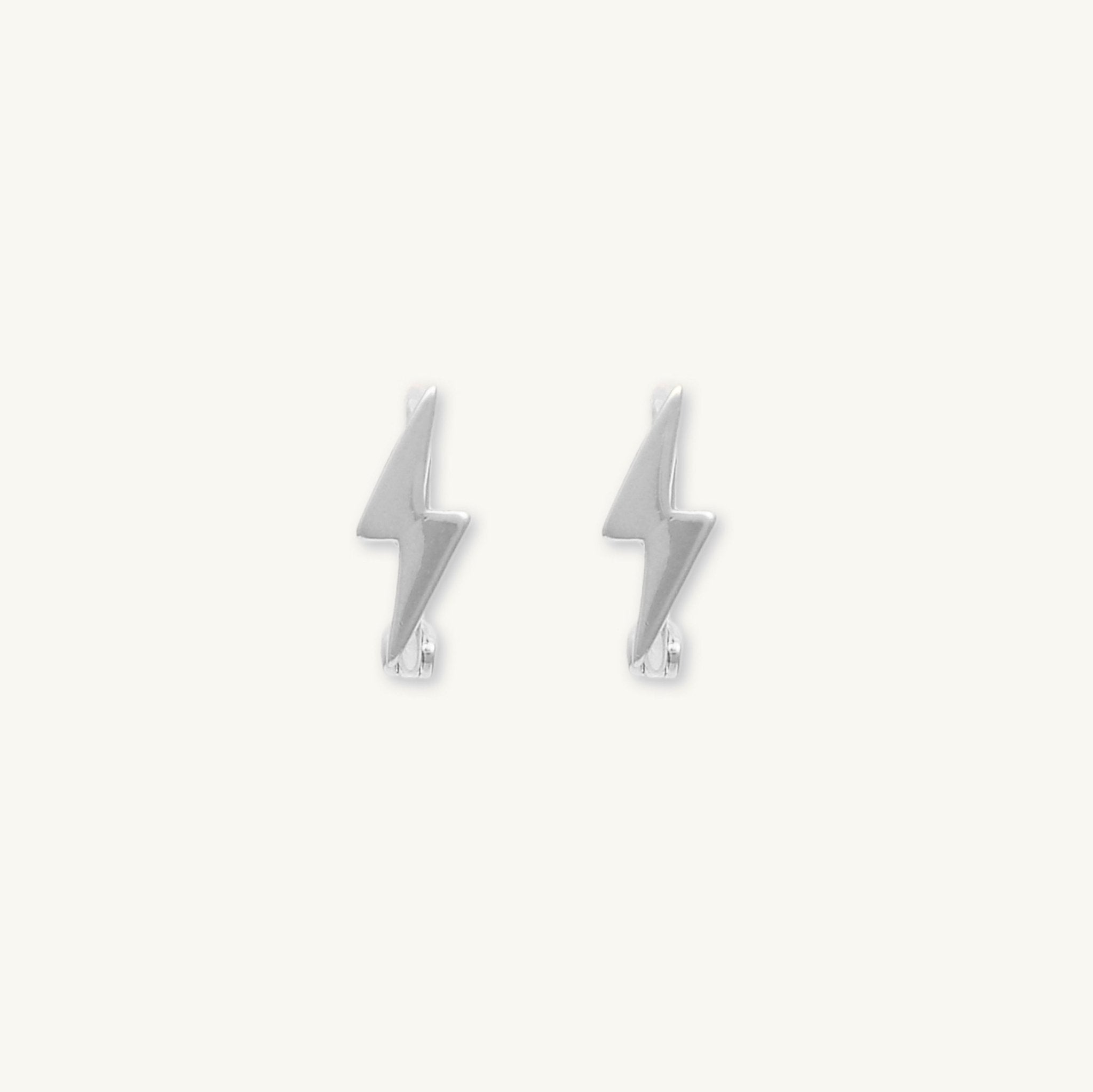 Lightning Bolt Huggie Hoops - Camile & Stone