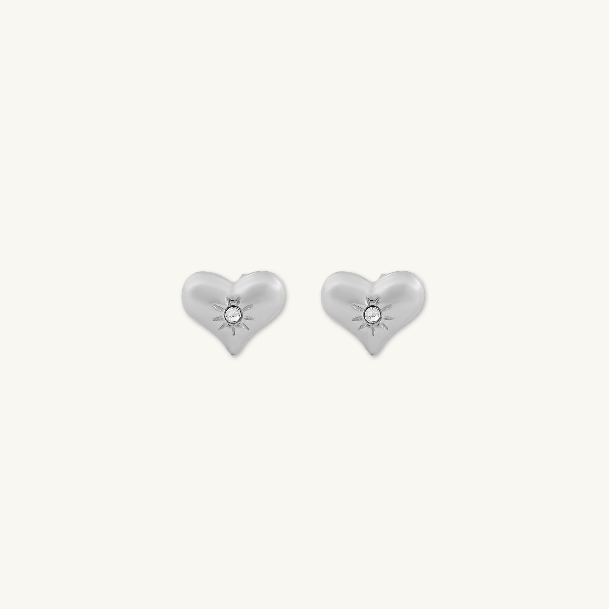 Love Heart North Star Earrings - Camile & Stone