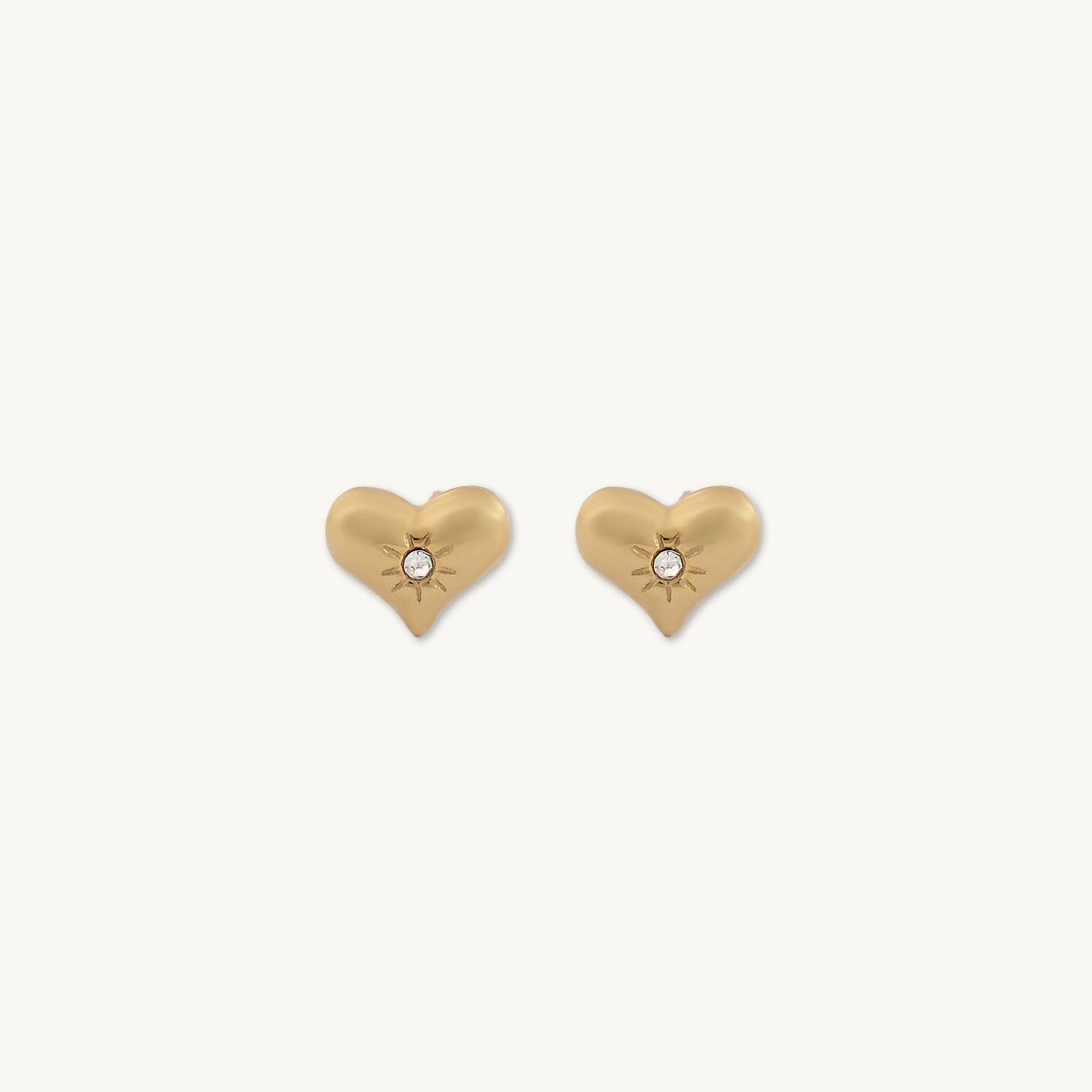 Love Heart North Star Earrings - Camile & Stone