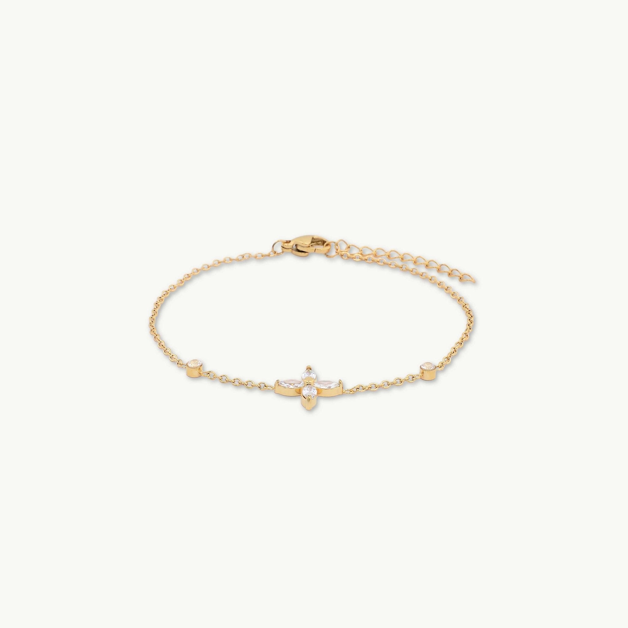 Marquise Clover Solitaire Bracelet - Camile & Stone