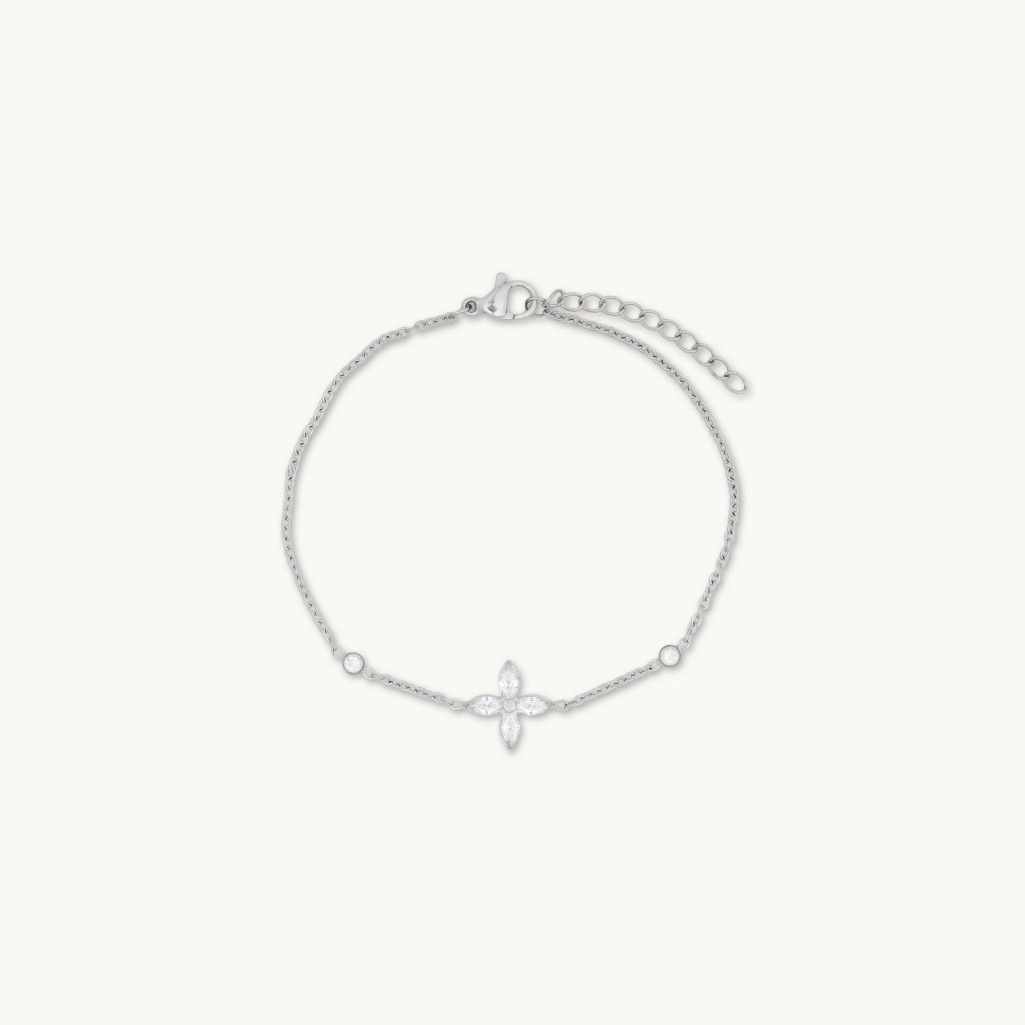 Marquise Clover Solitaire Bracelet - Camile & Stone