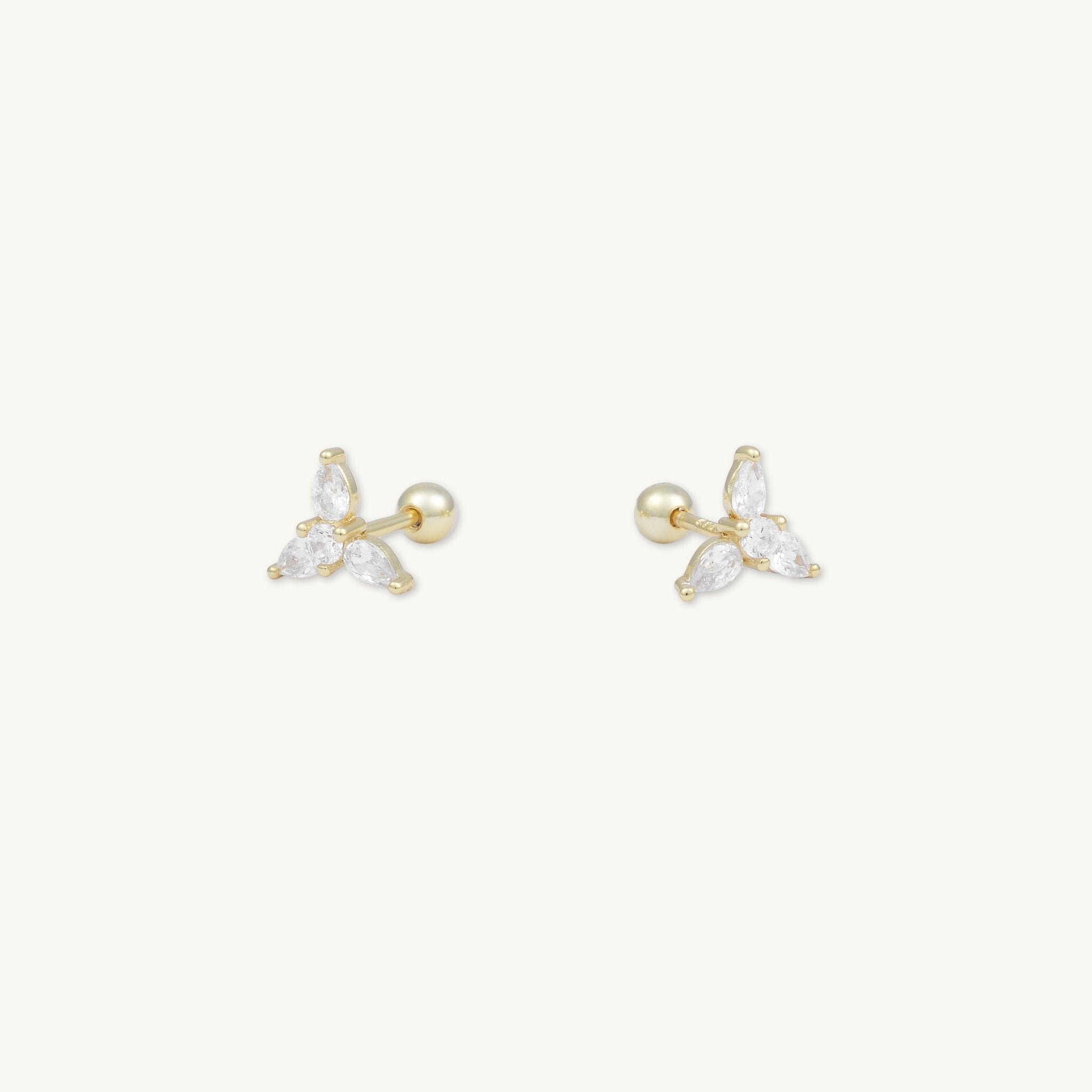 Marquise Lotus Barbell Cartilage Earrings - Camile & Stone