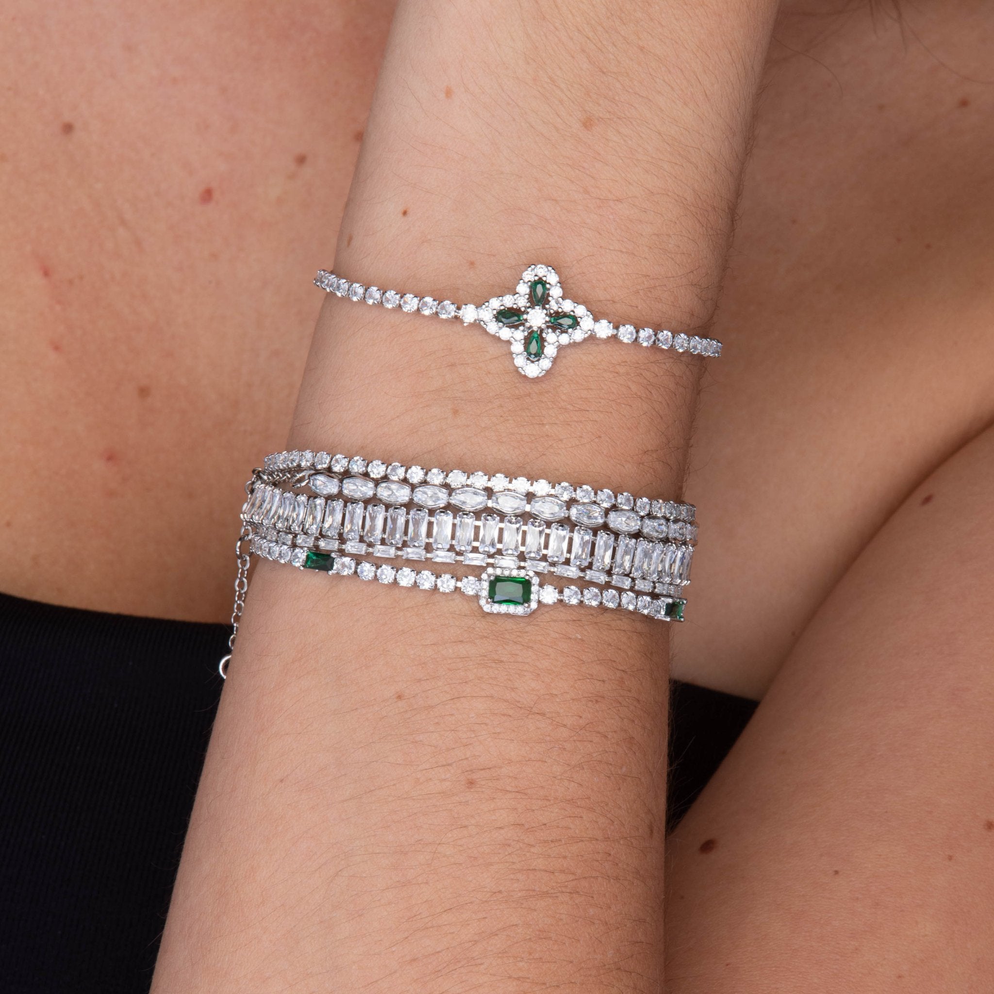 Mason Baguette Tennis Zirconia Bracelet - Camile & Stone