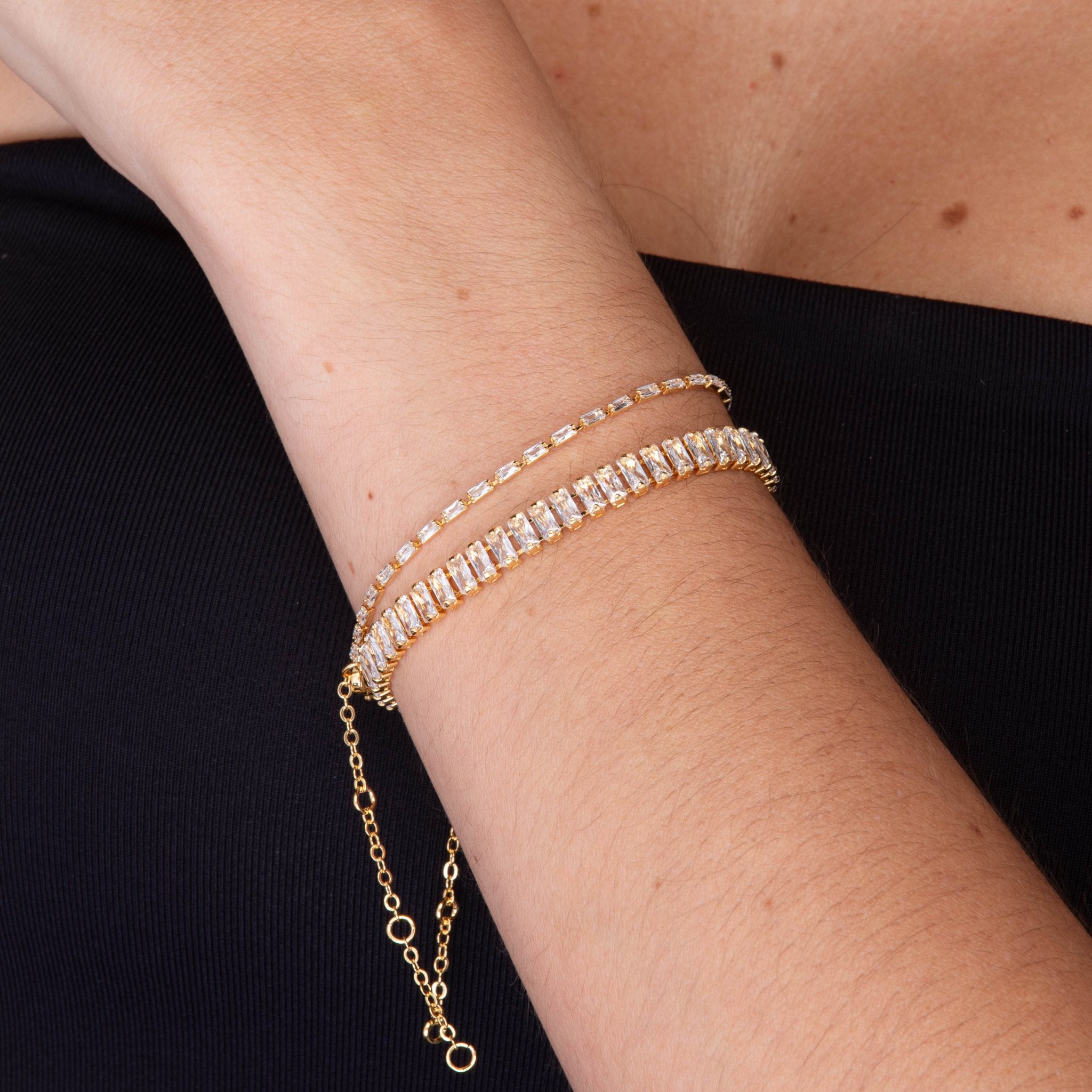 Mason Baguette Tennis Zirconia Bracelet - Camile & Stone