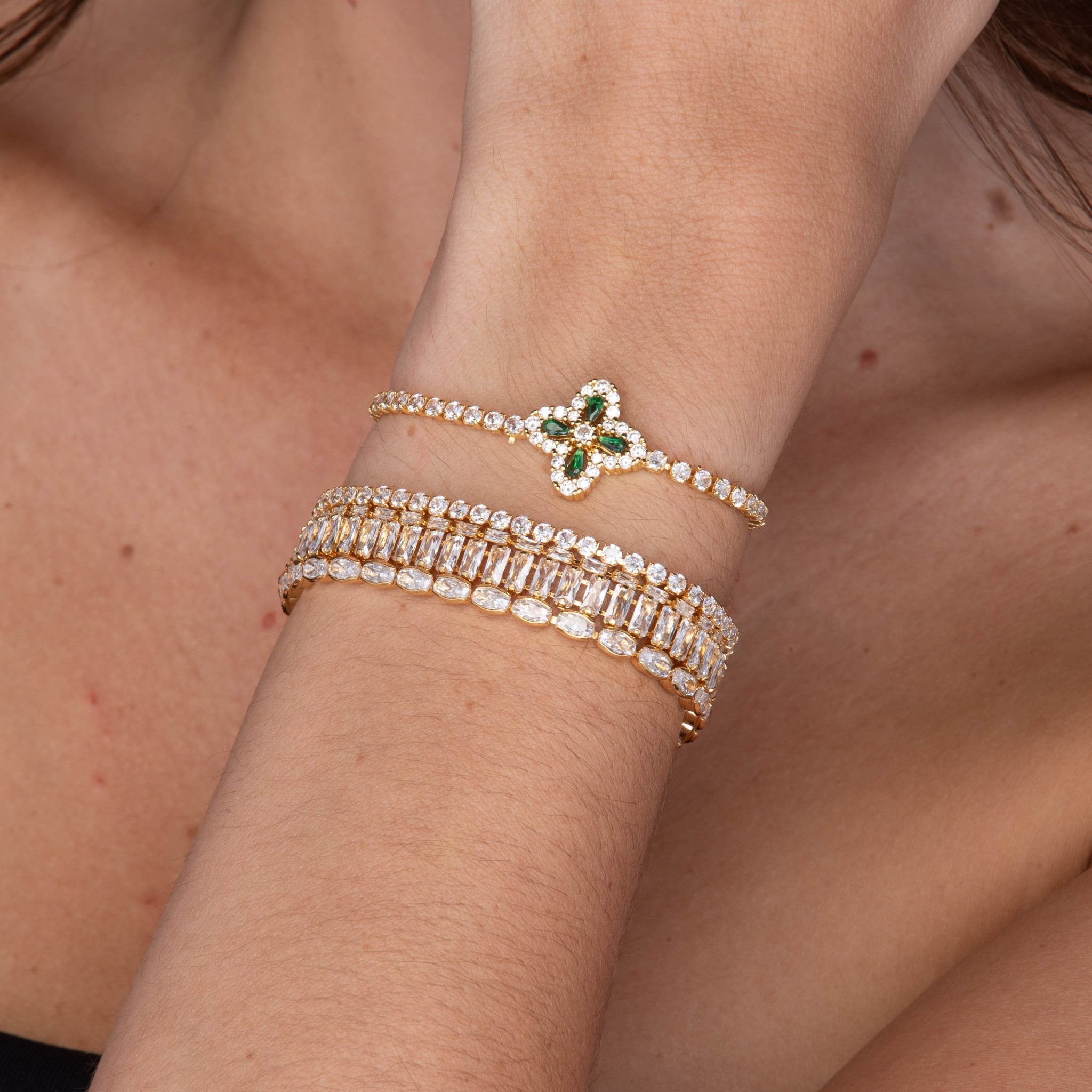 Mason Baguette Tennis Zirconia Bracelet - Camile & Stone