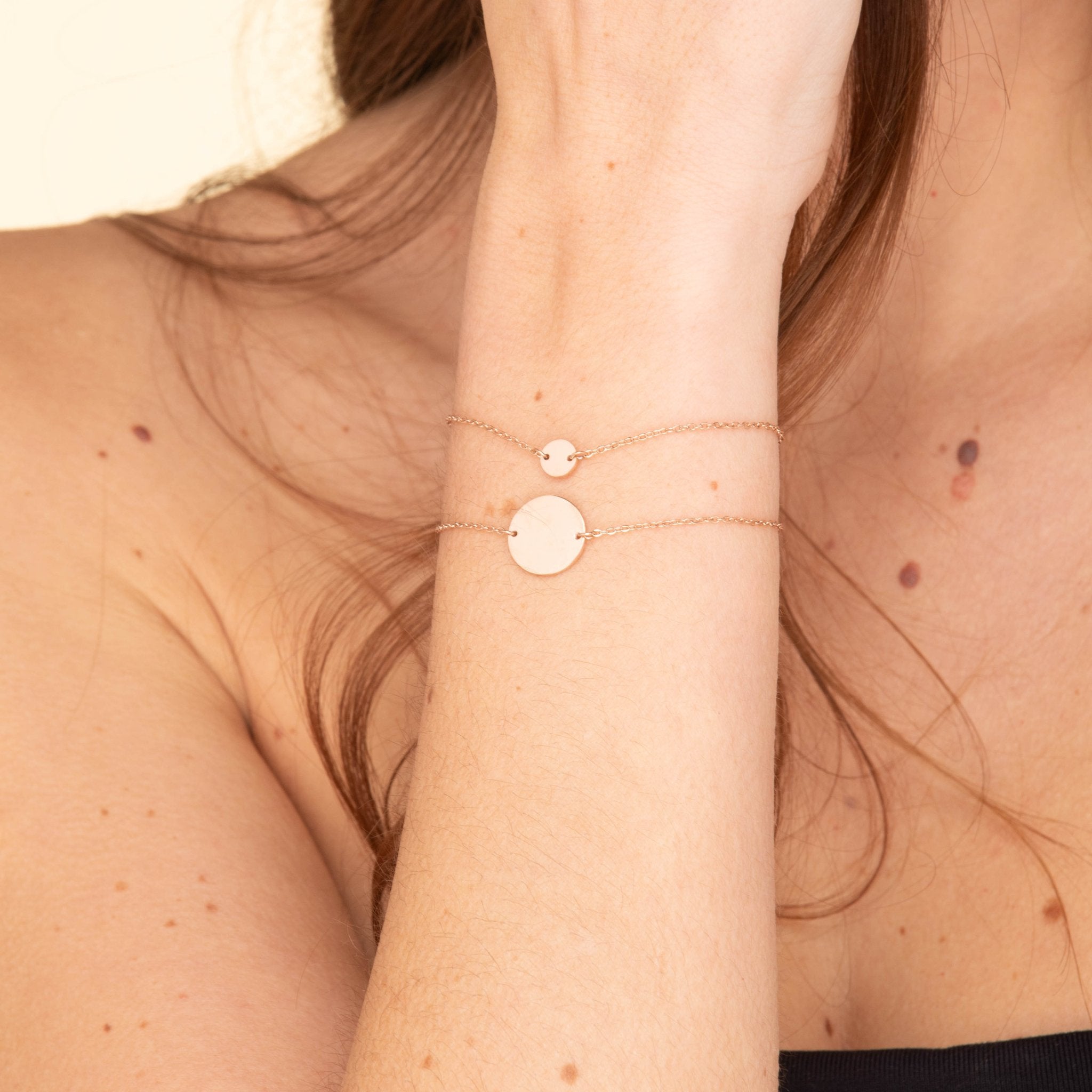 Medallion Disc Engraved Personalised Bracelet - Camile & Stone