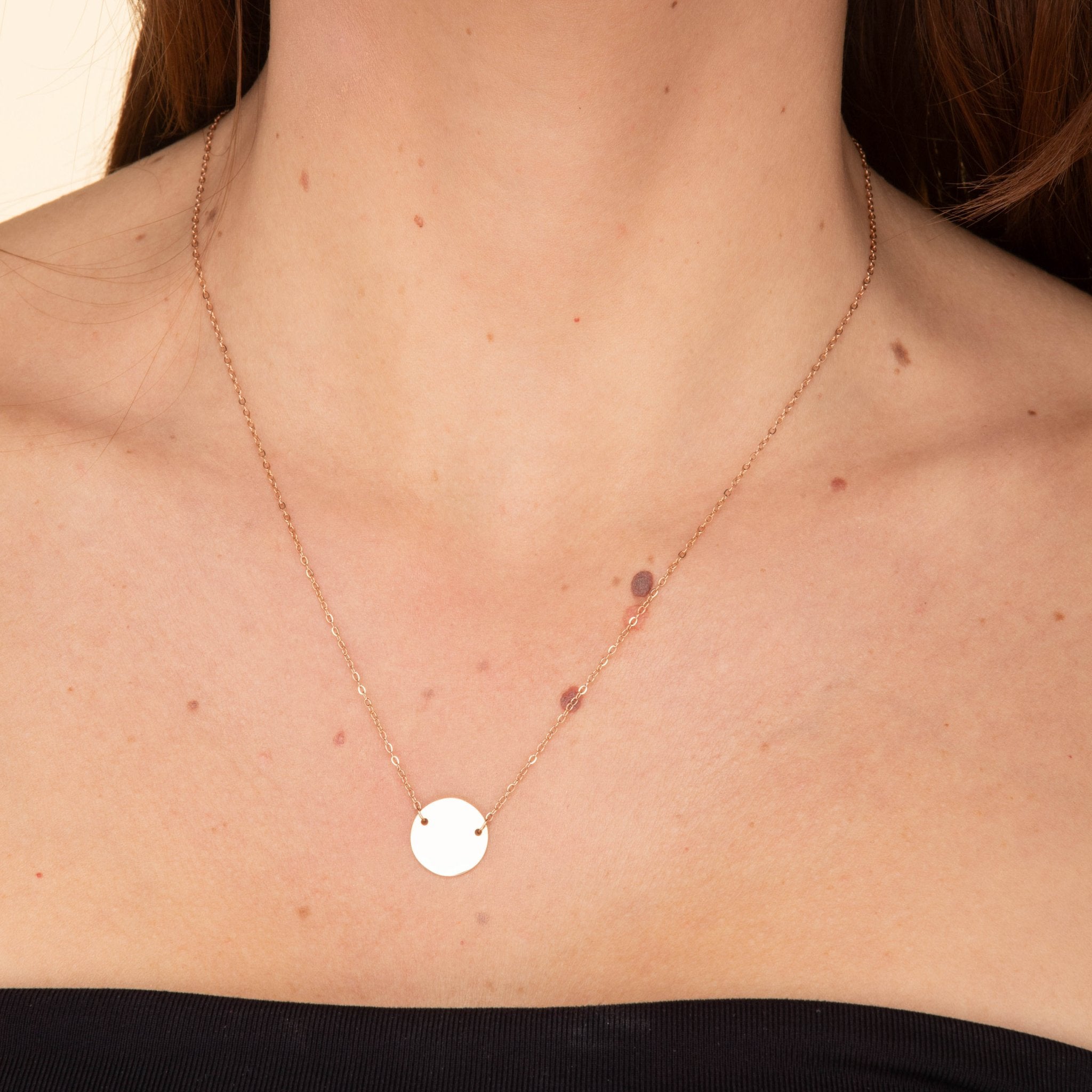 Medallion Disc Engraved Personalised Necklace - Camile & Stone