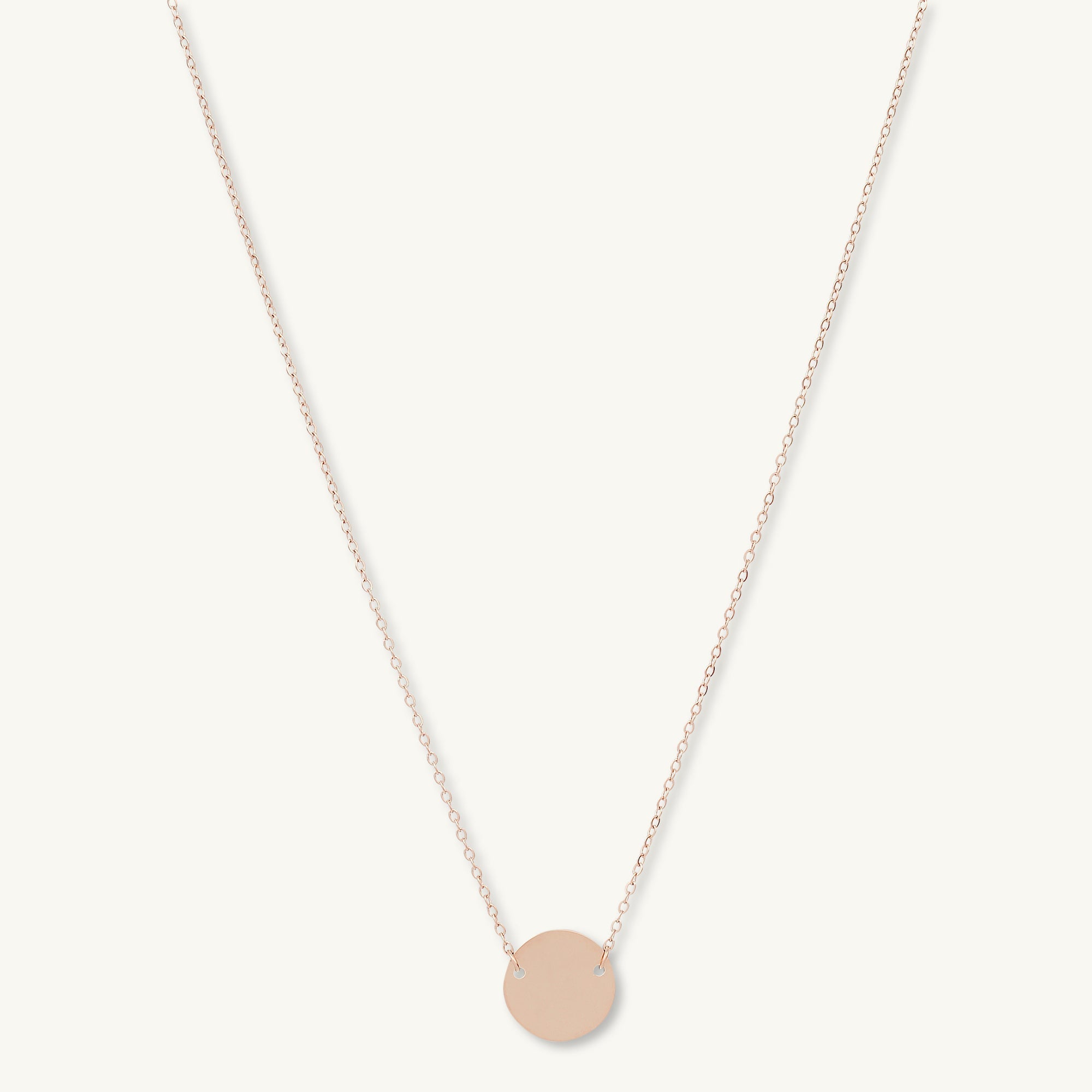 Medallion Disc Engraved Personalised Necklace - Camile & Stone