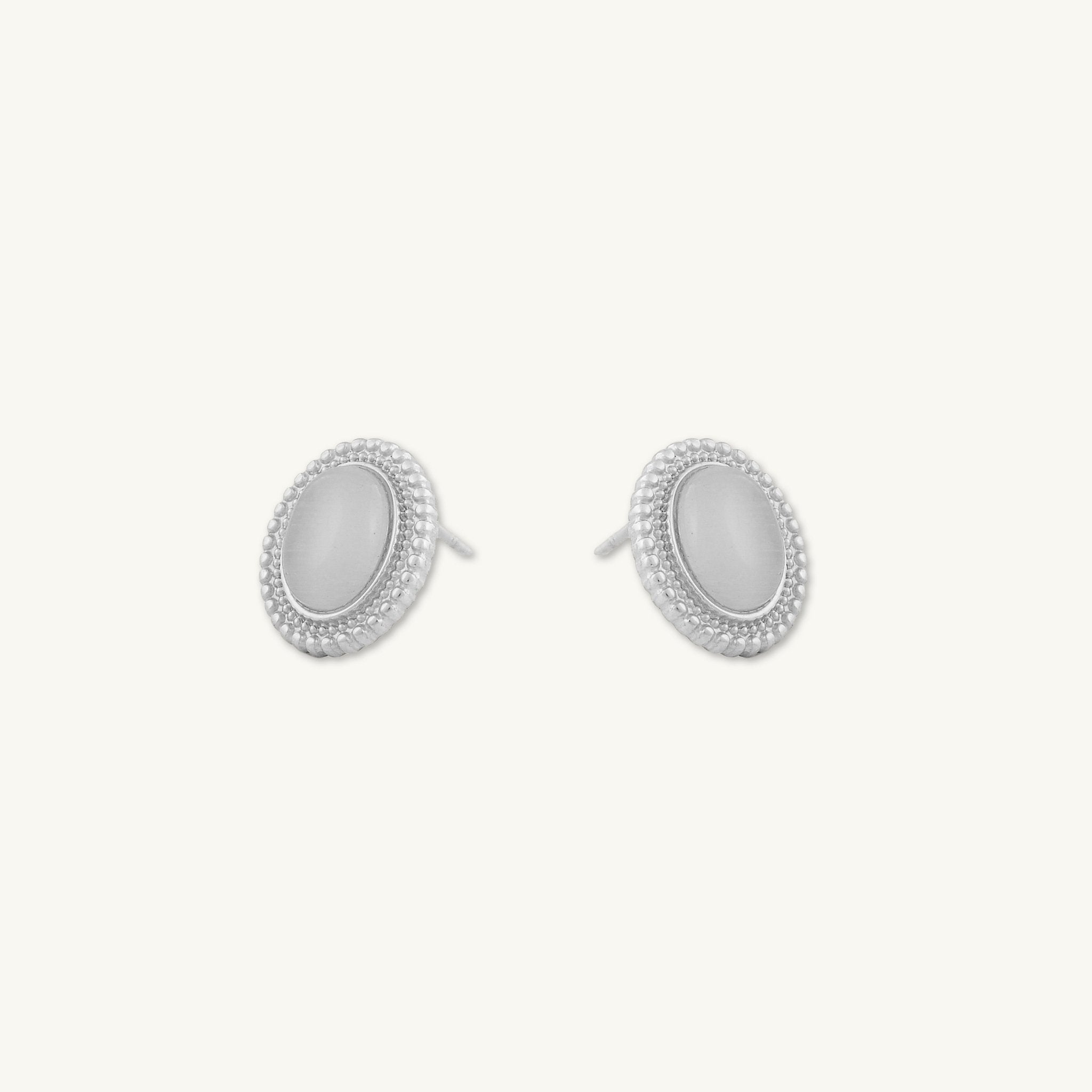 Moonstone Vintage Oval Earrings - Camile & Stone