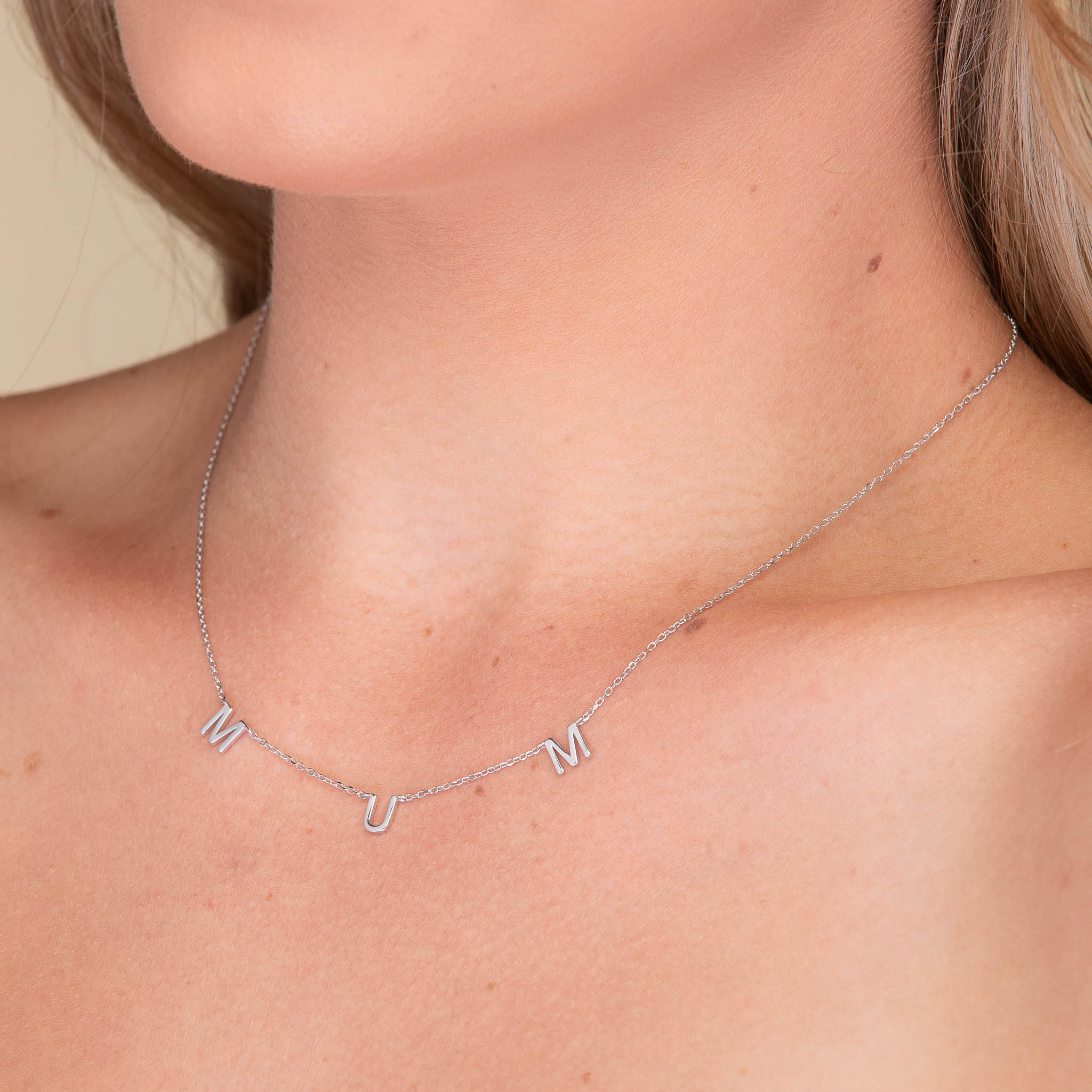 MUM Letter Initial Necklace - Camile & Stone