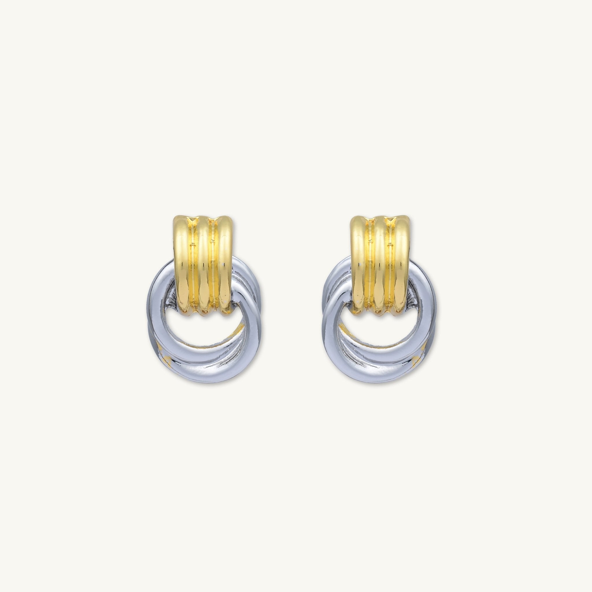 Nadia Two Tone Loop Statement Earrings - Camile & Stone