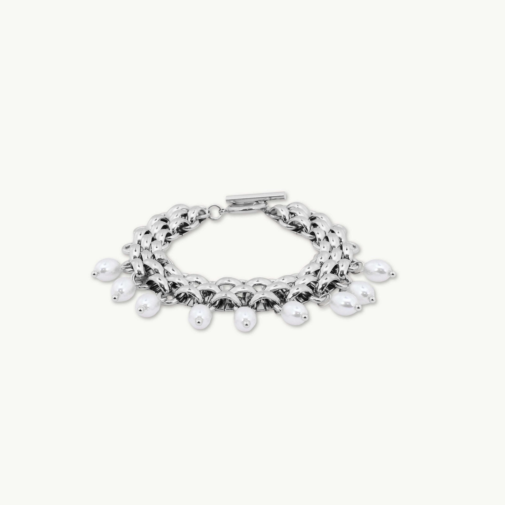 Nara Pearl Chunky Statement Bracelet - Camile & Stone