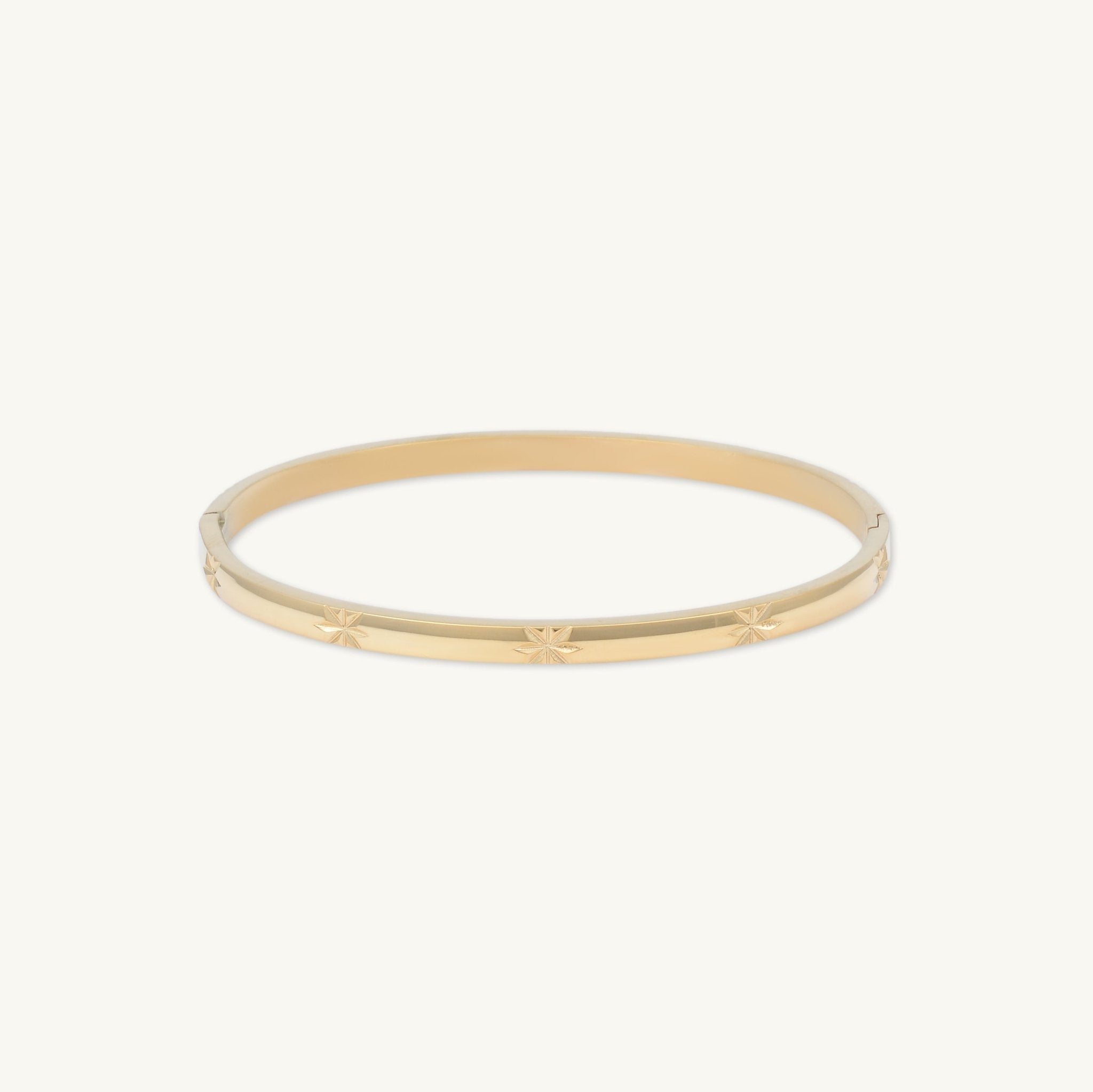 North Star Hinged Bangle Bracelet - Camile & Stone
