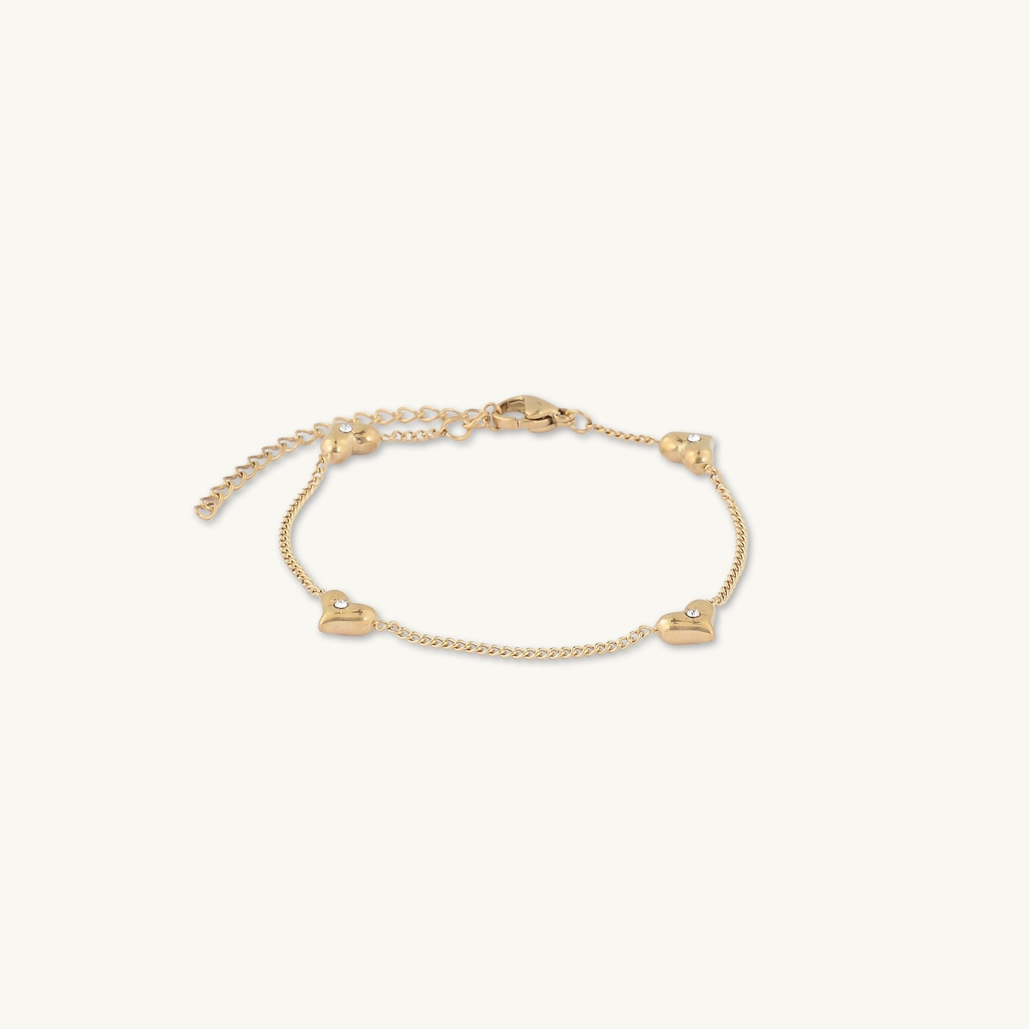 North Star Love Heart Station Bracelet - Camile & Stone