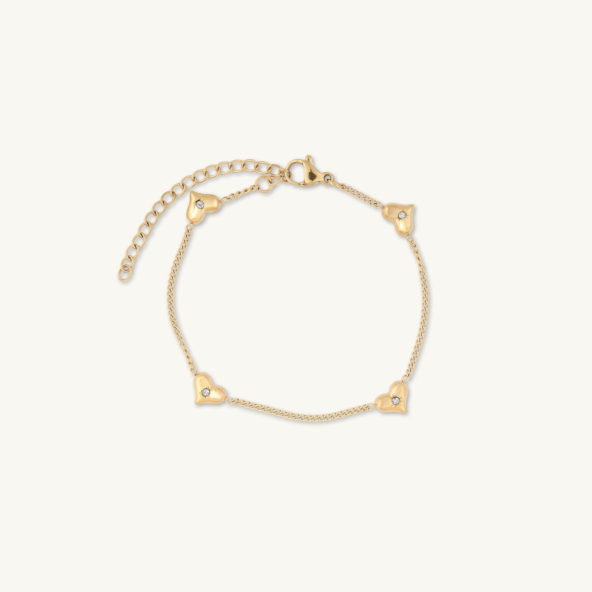 North Star Love Heart Station Bracelet - Camile & Stone