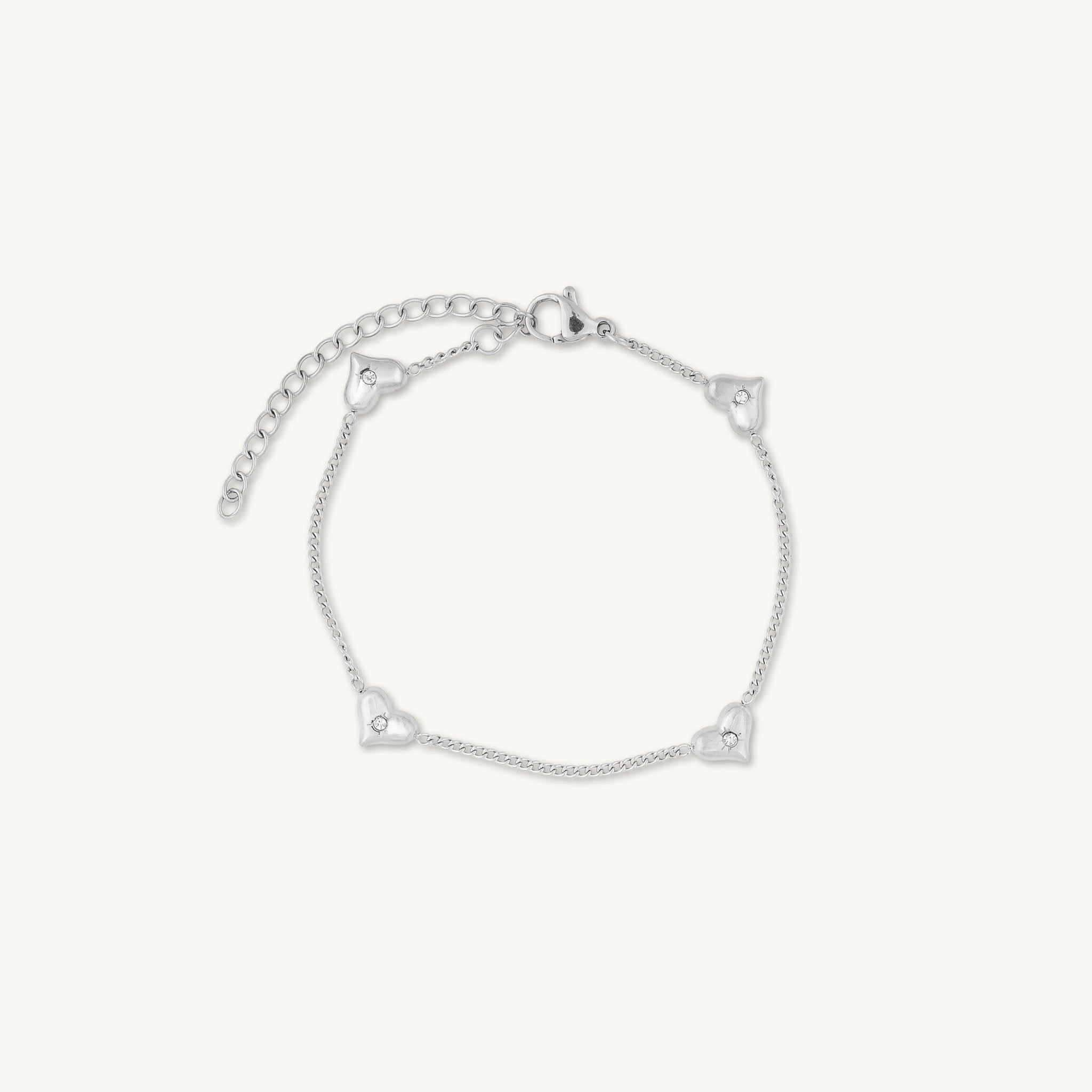 North Star Love Heart Station Bracelet - Camile & Stone