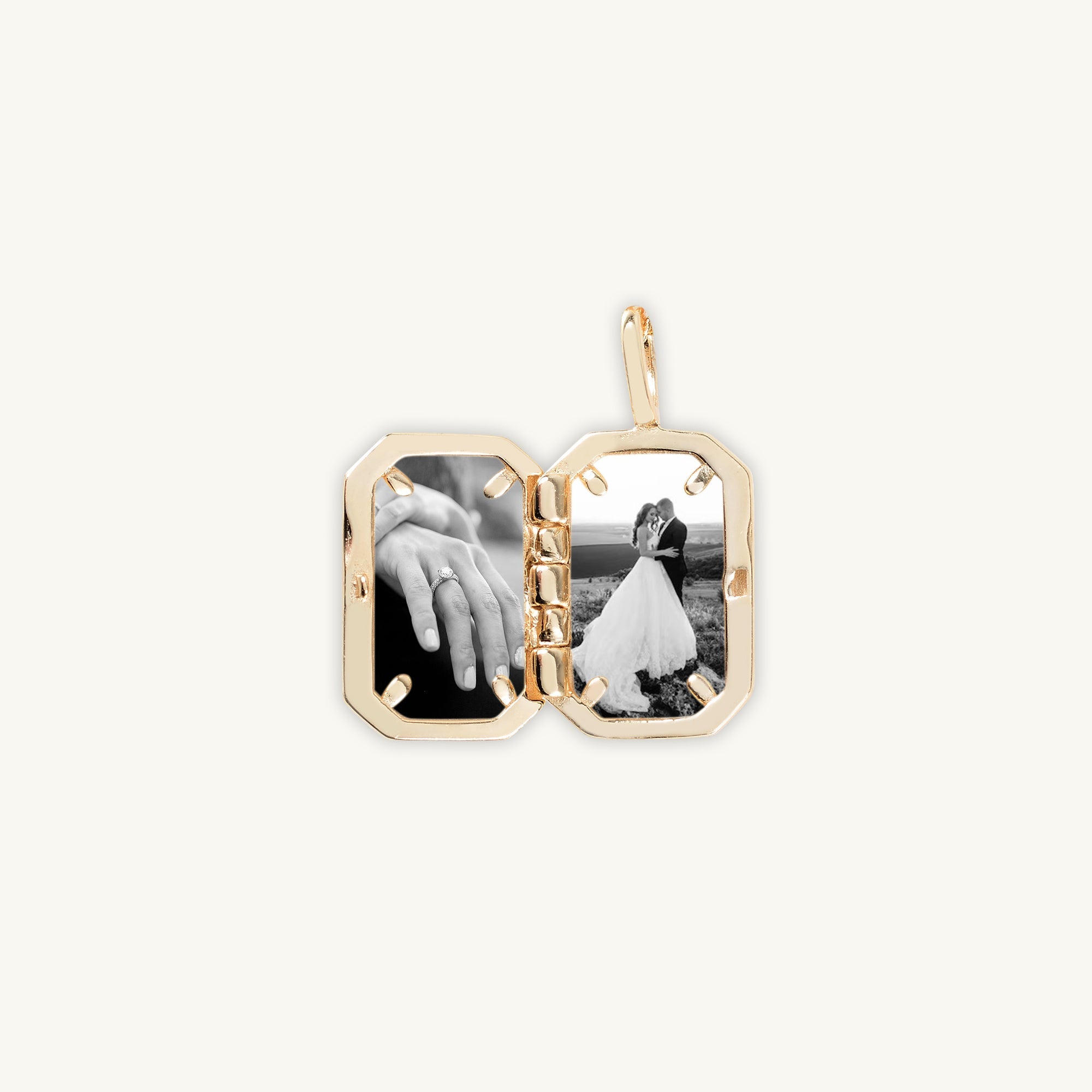North Star Rectangular Photo Locket Necklace - Camile & Stone