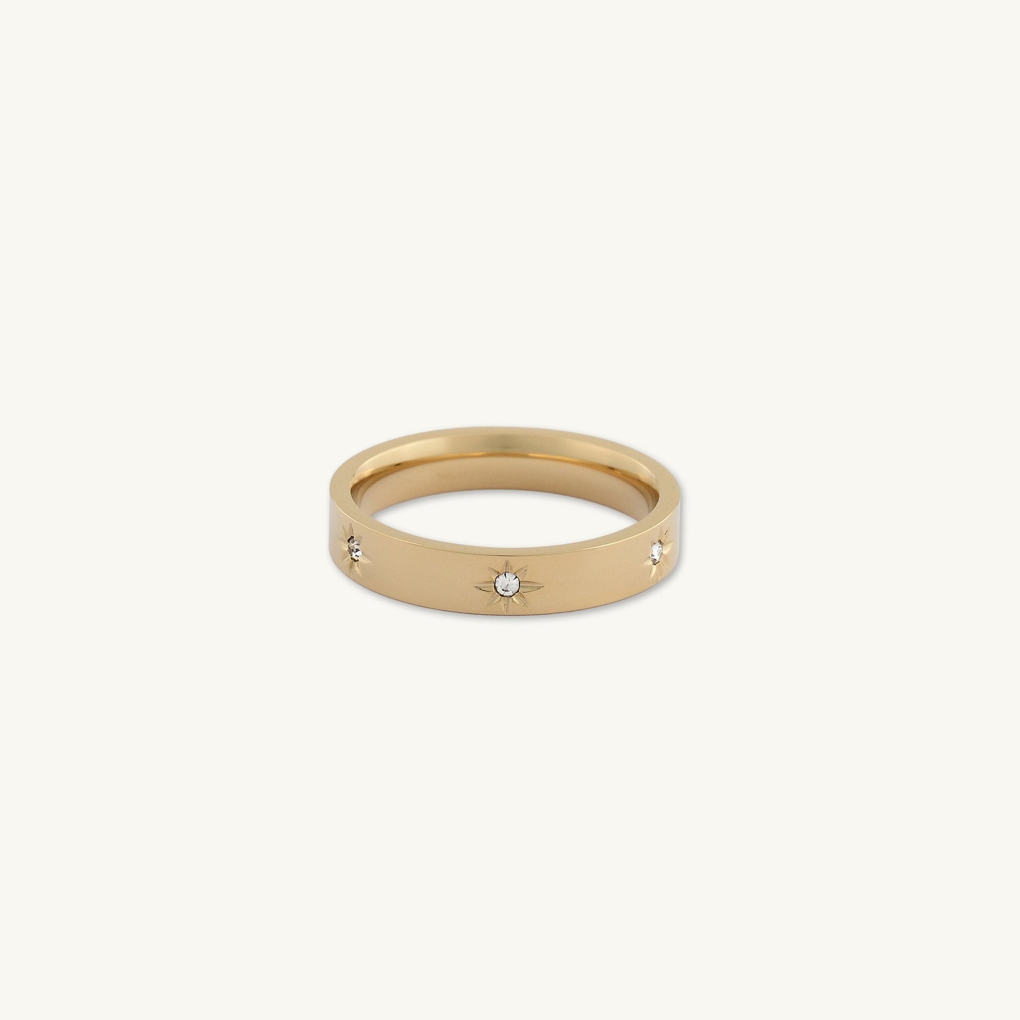 North Star Solitaire Stacker Ring - Camile & Stone