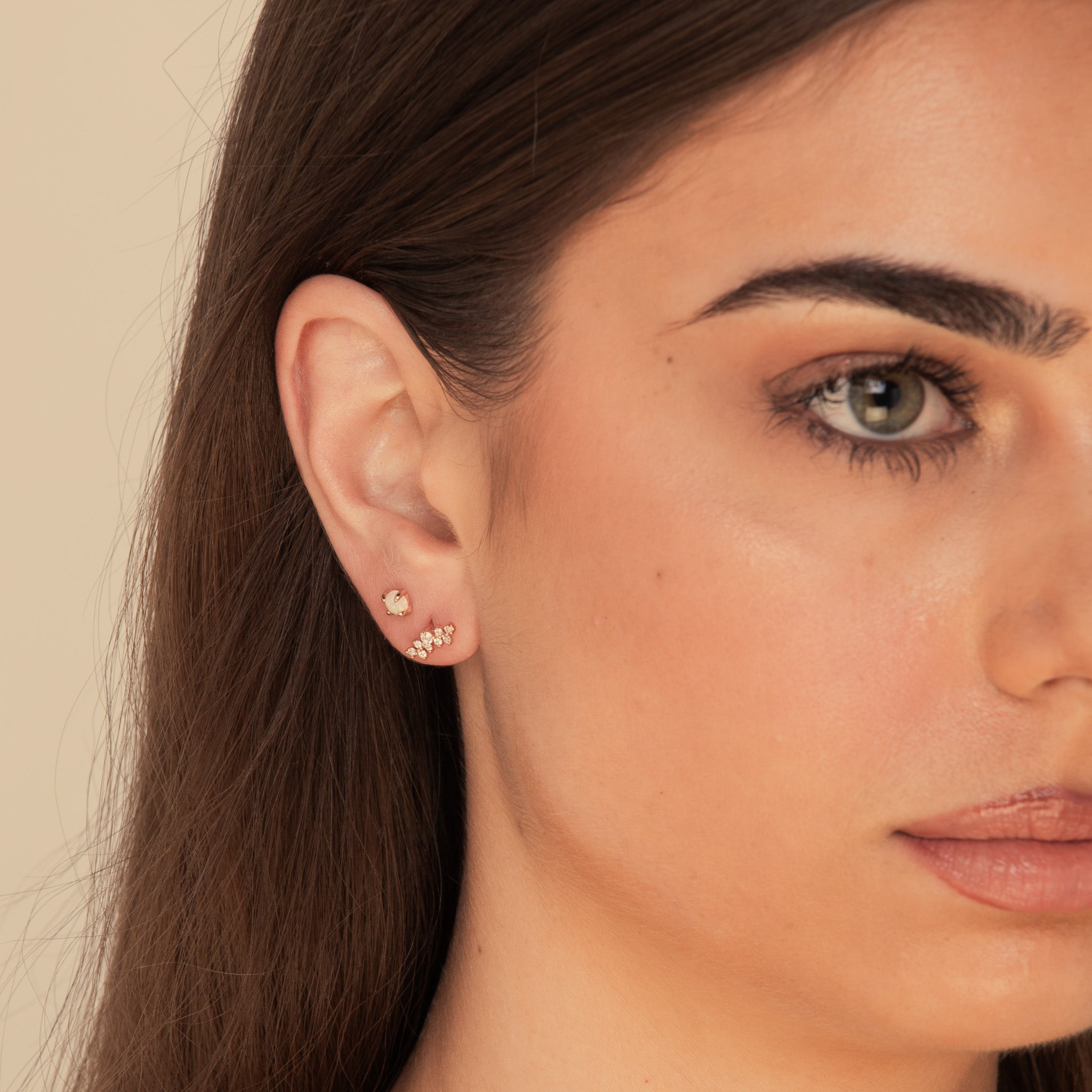 Opal Gemstone Stud Earrings - Camile & Stone