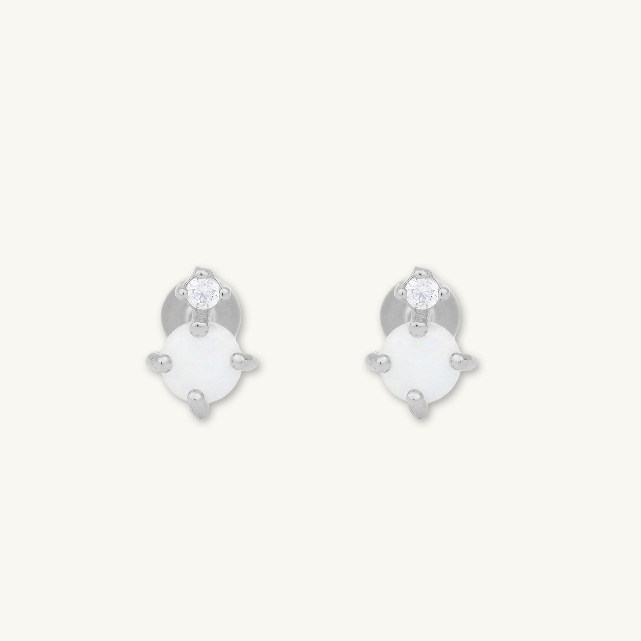Opal Sapphire Flat Back Earrings - Camile & Stone