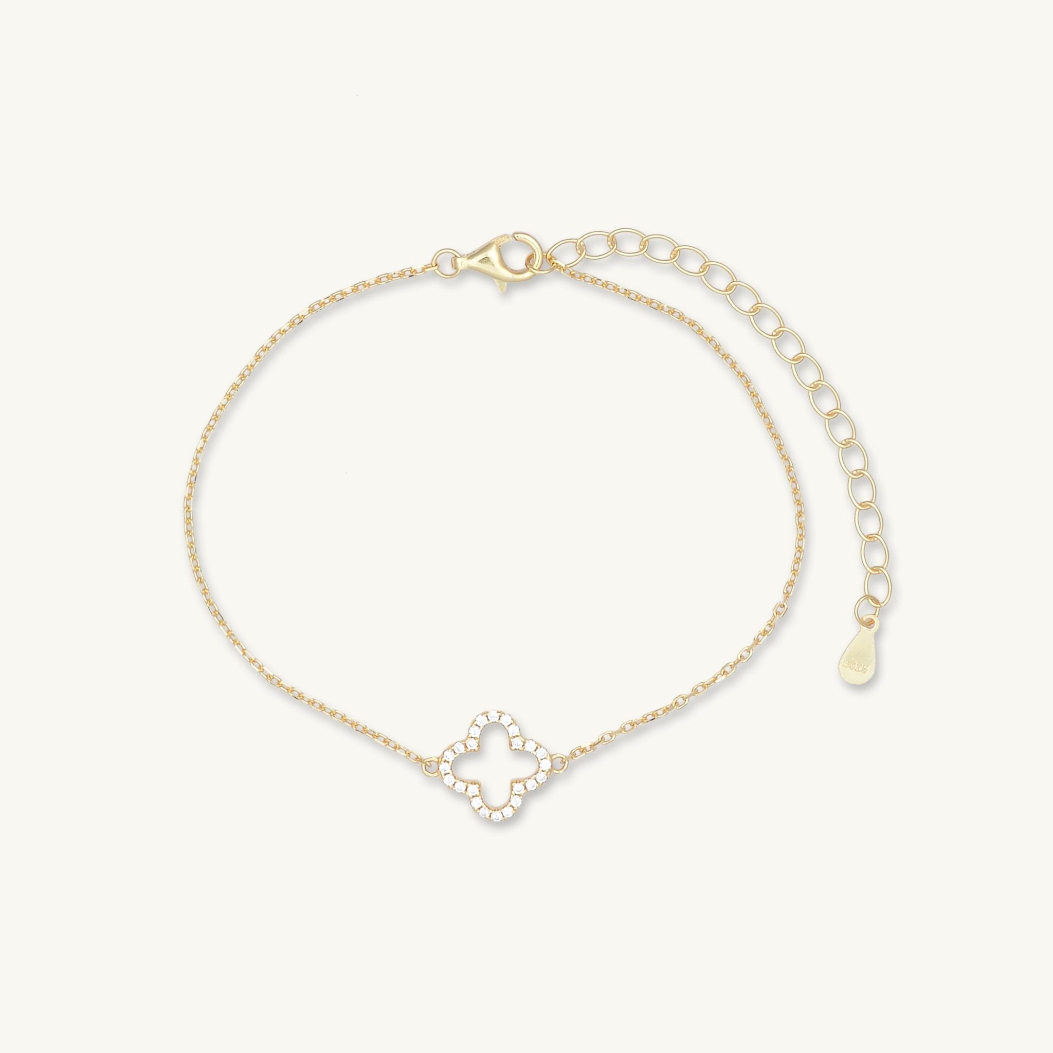 Open Clover Sapphire Bracelet - Camile & Stone