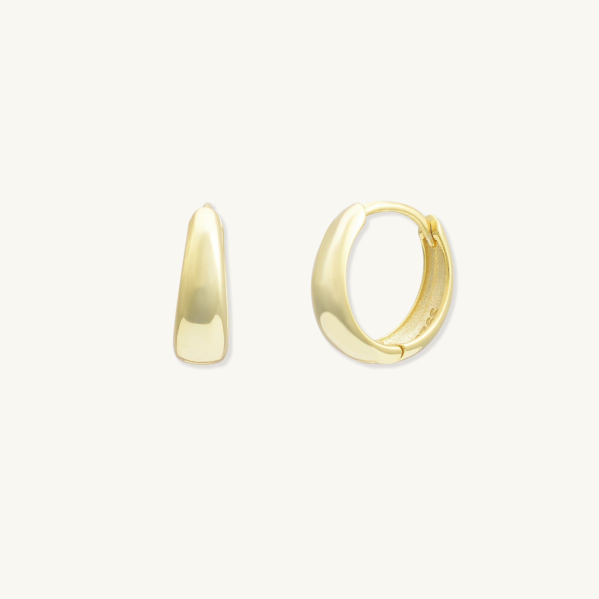 Oval Dome Huggie Earrings - Camile & Stone