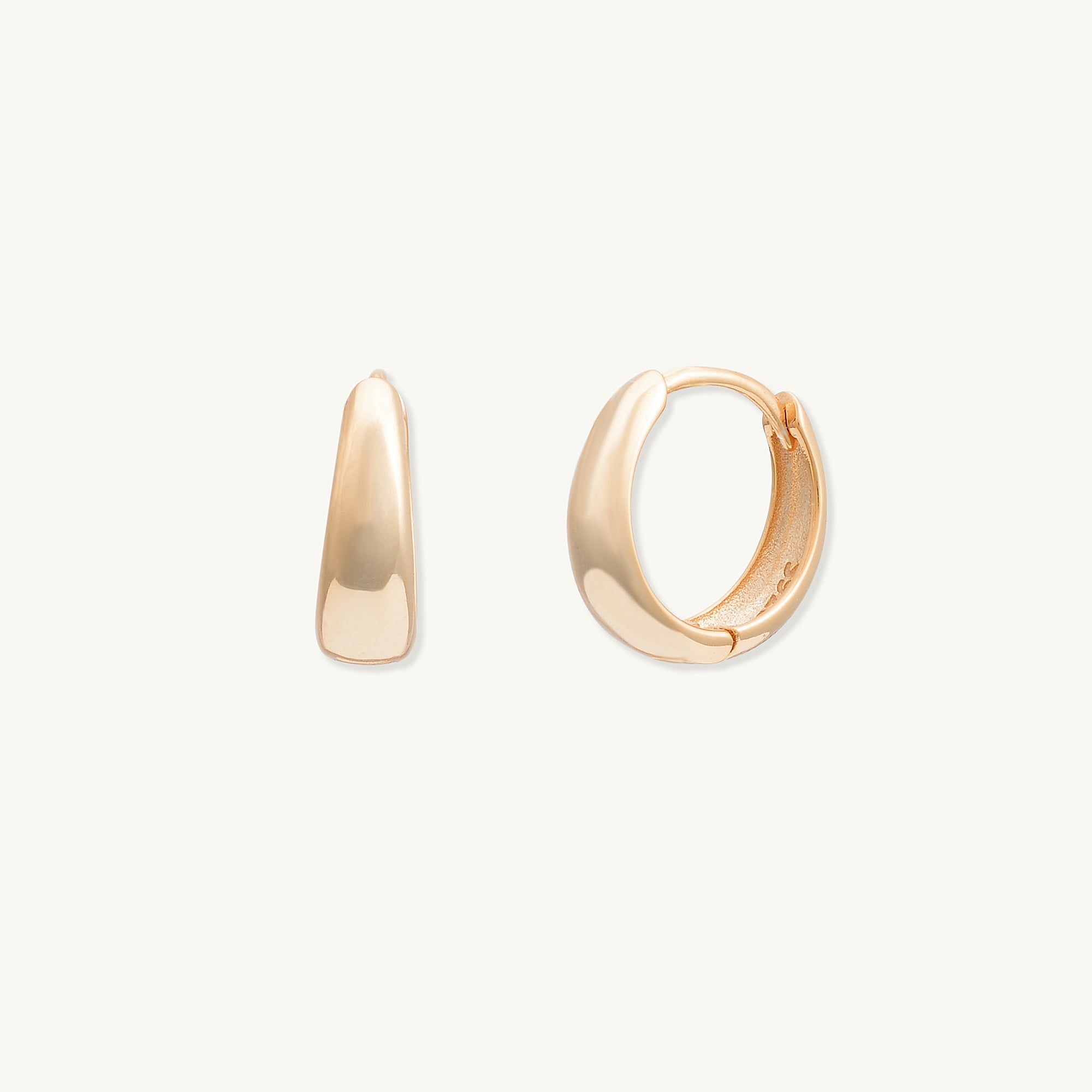 Oval Dome Huggie Earrings - Camile & Stone