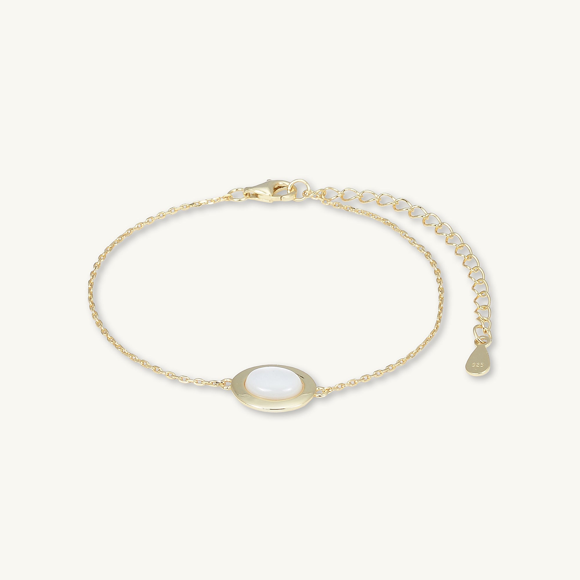 Oval Moonstone Chain Bracelet - Camile & Stone