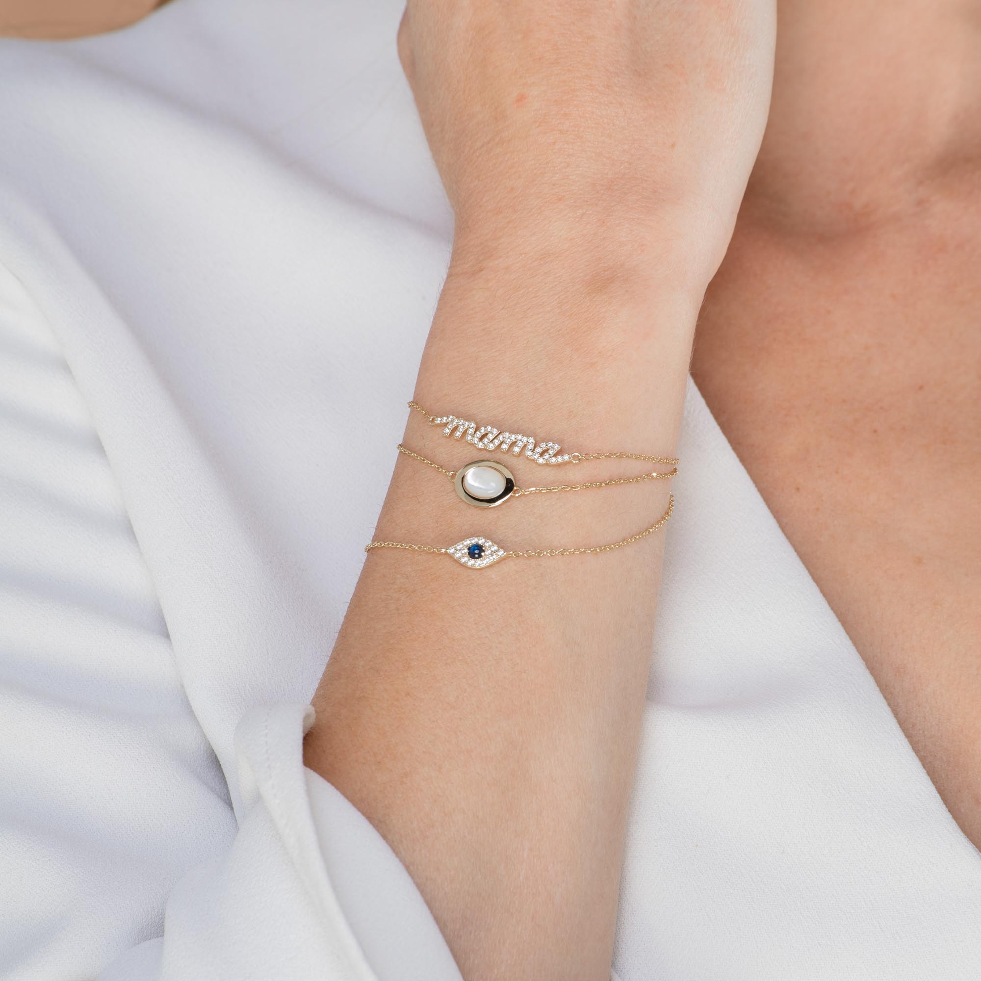 Oval Moonstone Chain Bracelet - Camile & Stone
