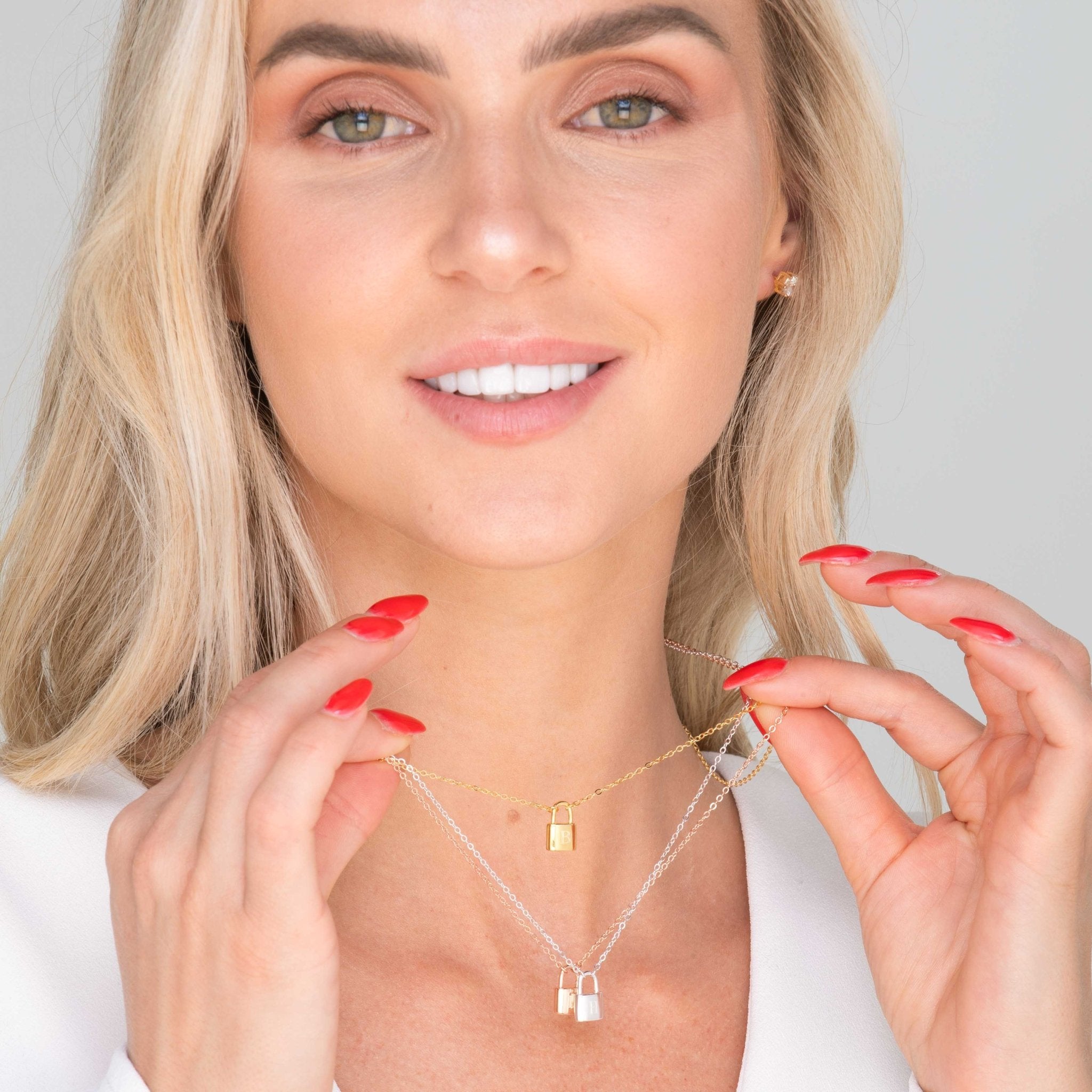 Padlock Initial Letter Necklace - Camile & Stone