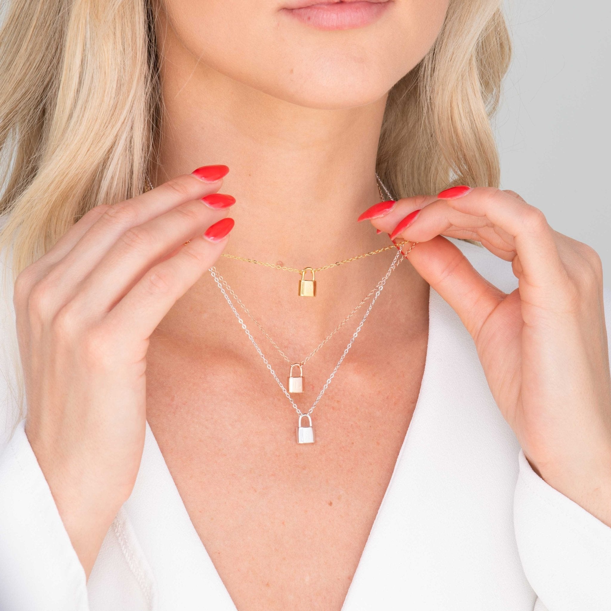 Padlock Initial Letter Necklace - Camile & Stone