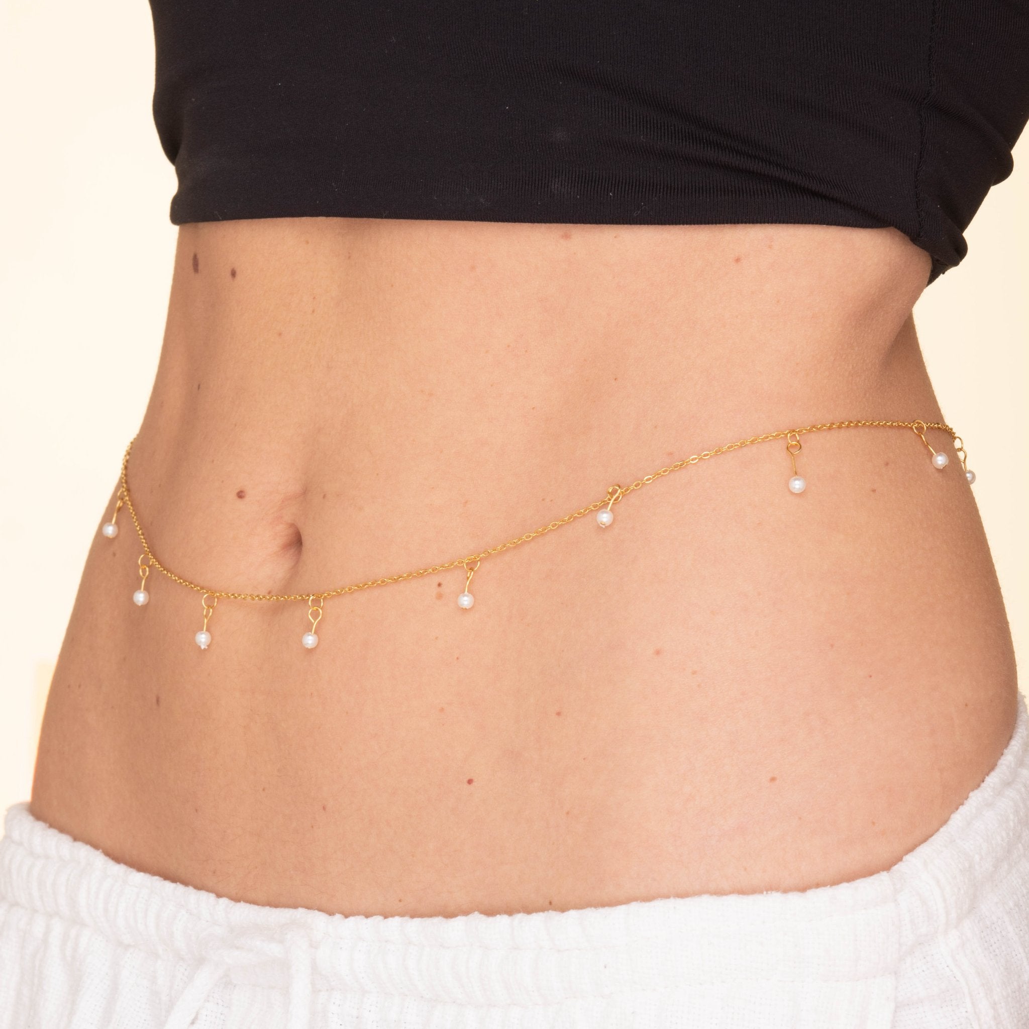 Pearl Dangling Waist Belly Chain - Camile & Stone