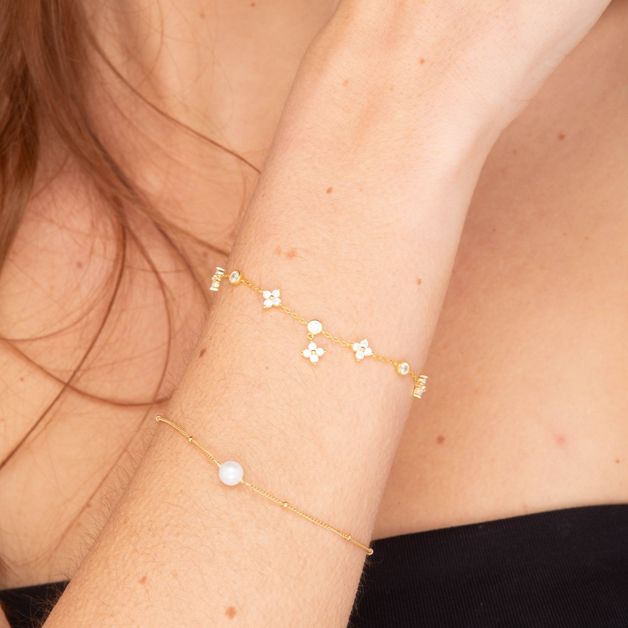 Pearl Satellite Chain Bracelet - Camile & Stone