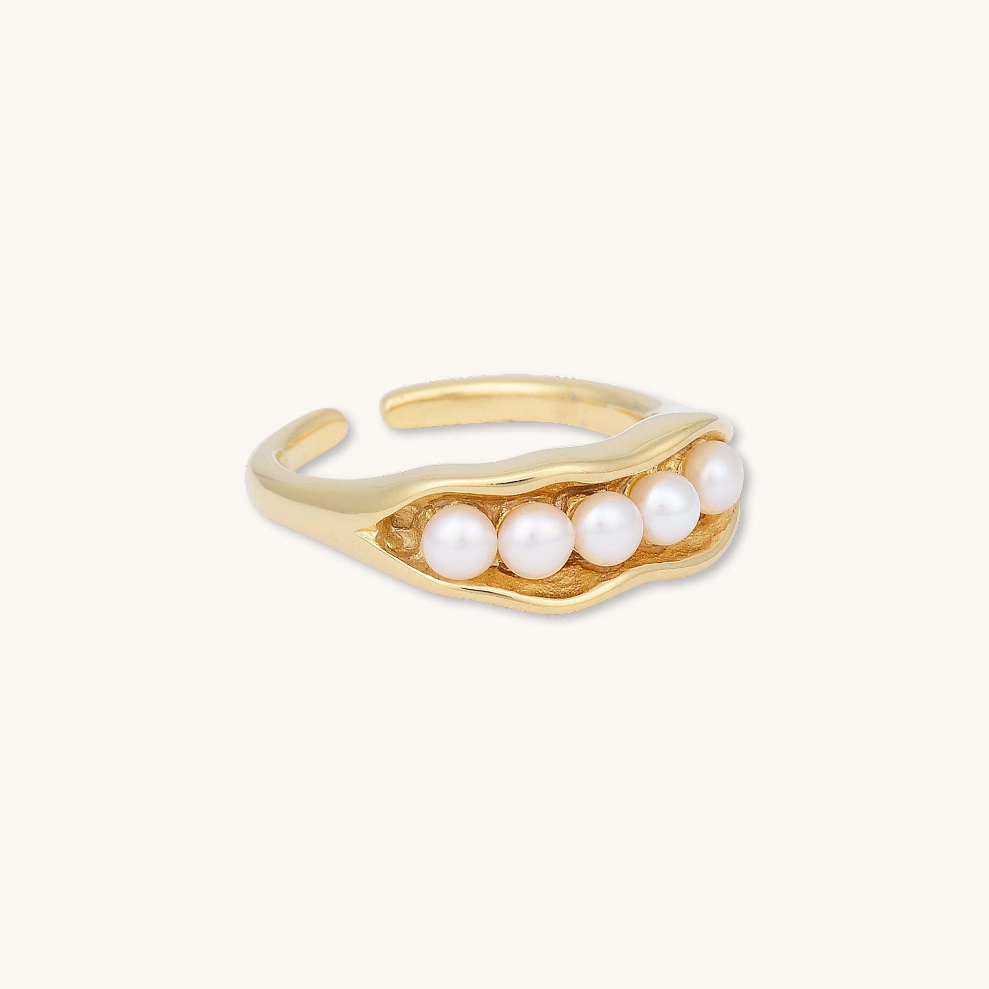 Pearl Statement Open Ring - Camile & Stone