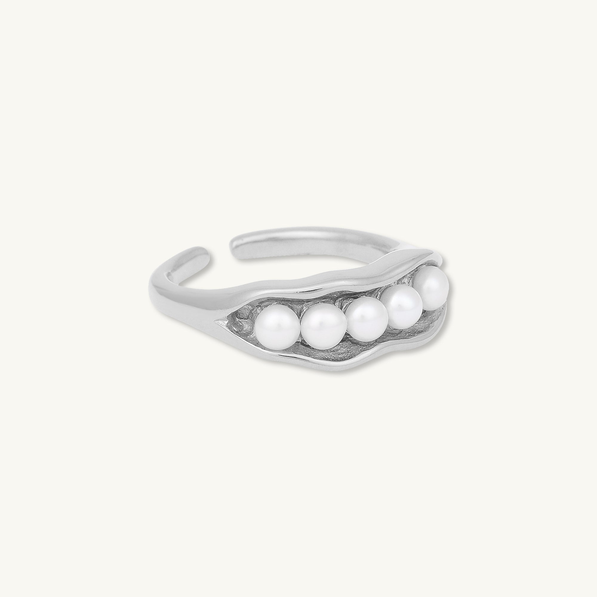 Pearl Statement Open Ring - Camile & Stone