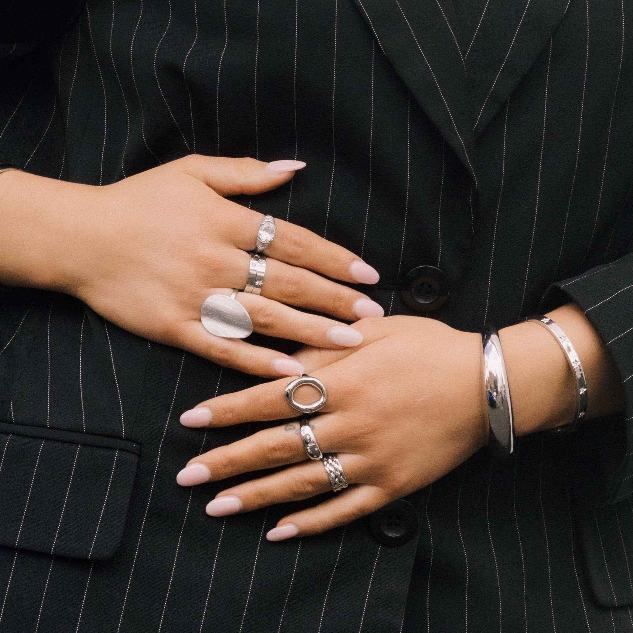 Pebble Textured Open Ring - Camile & Stone