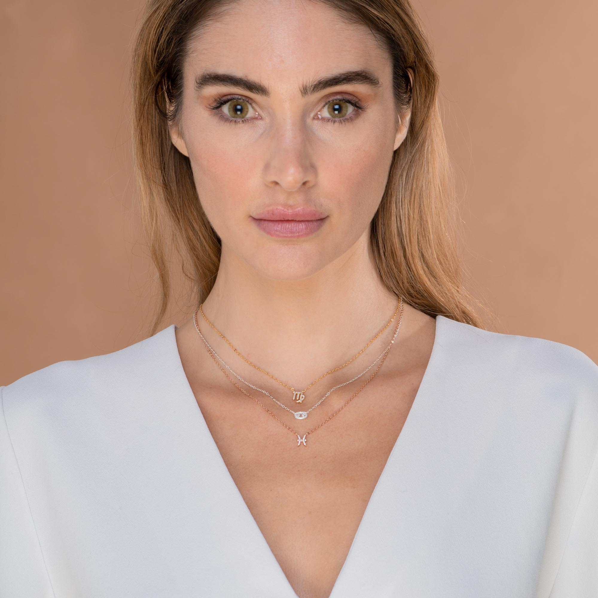 Pisces Sapphire Charm Zodiac Star Sign Necklace - Camile & Stone