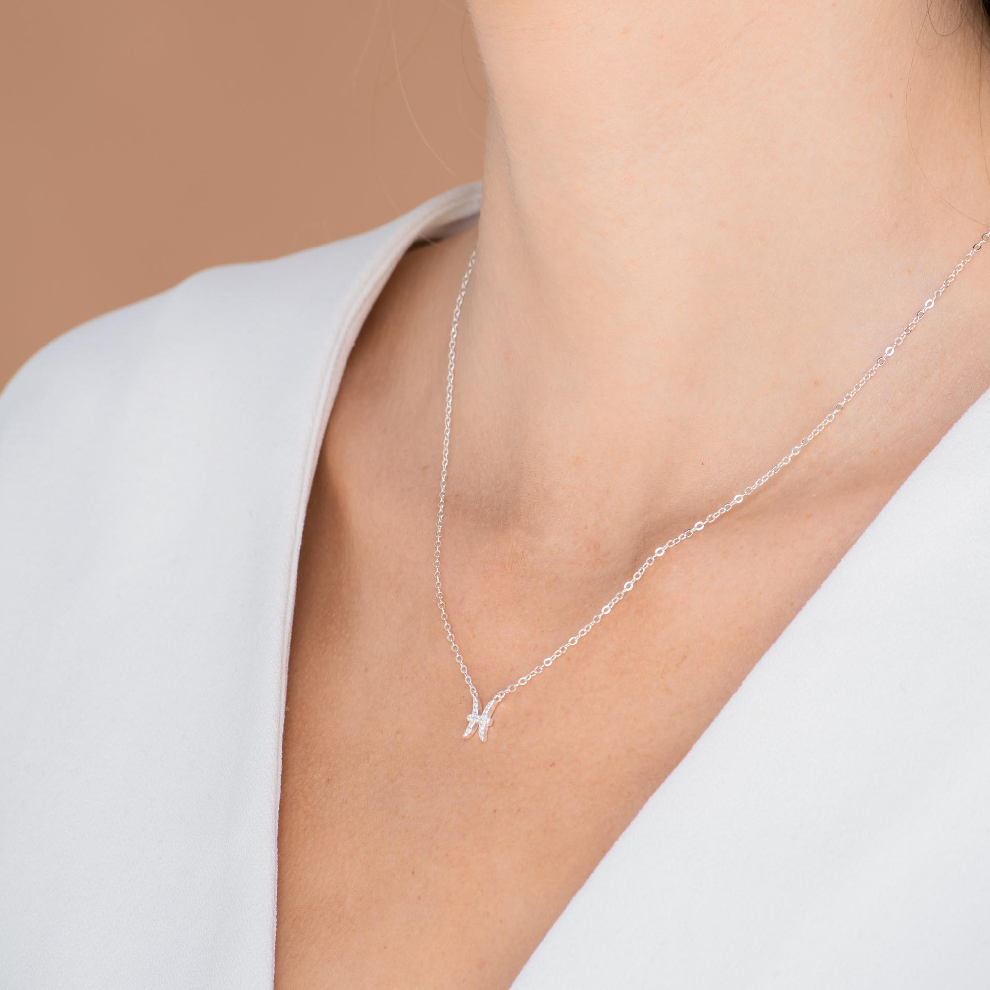 Pisces Sapphire Charm Zodiac Star Sign Necklace - Camile & Stone