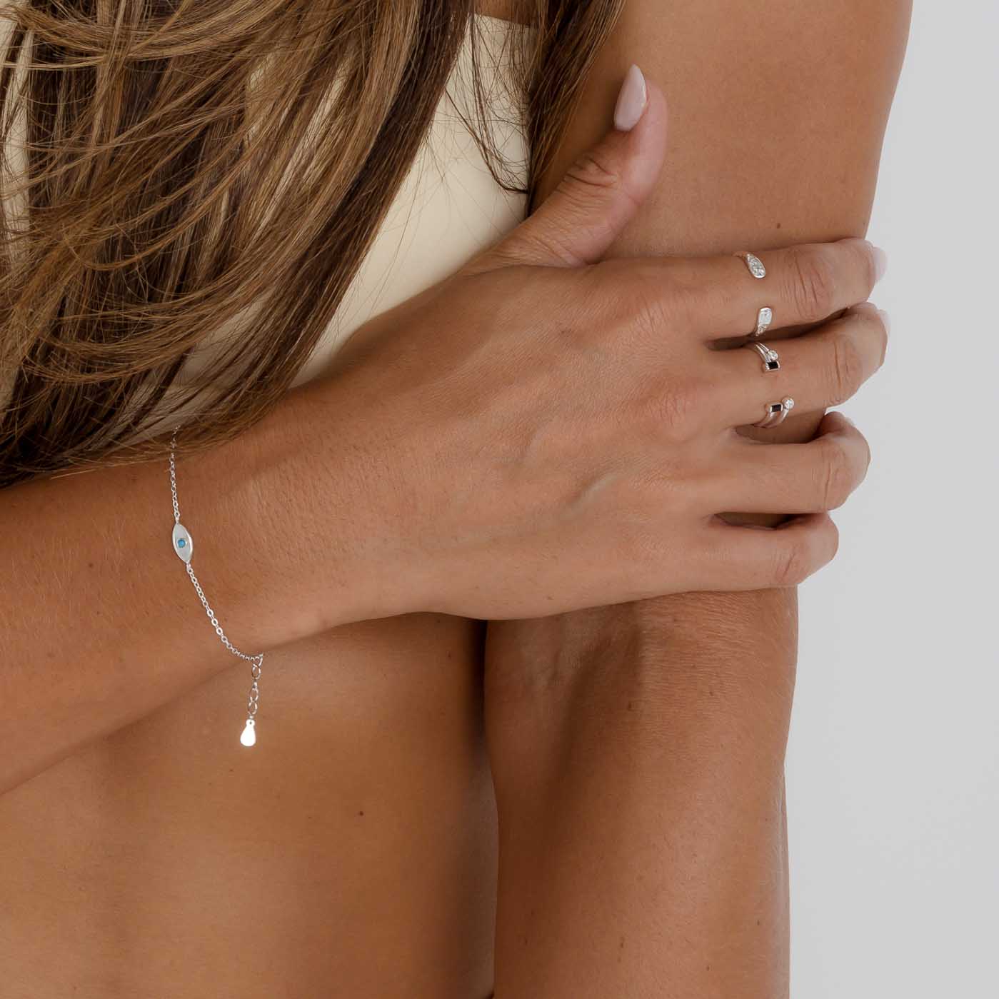 Rectangle Onyx Open Ring - Camile & Stone