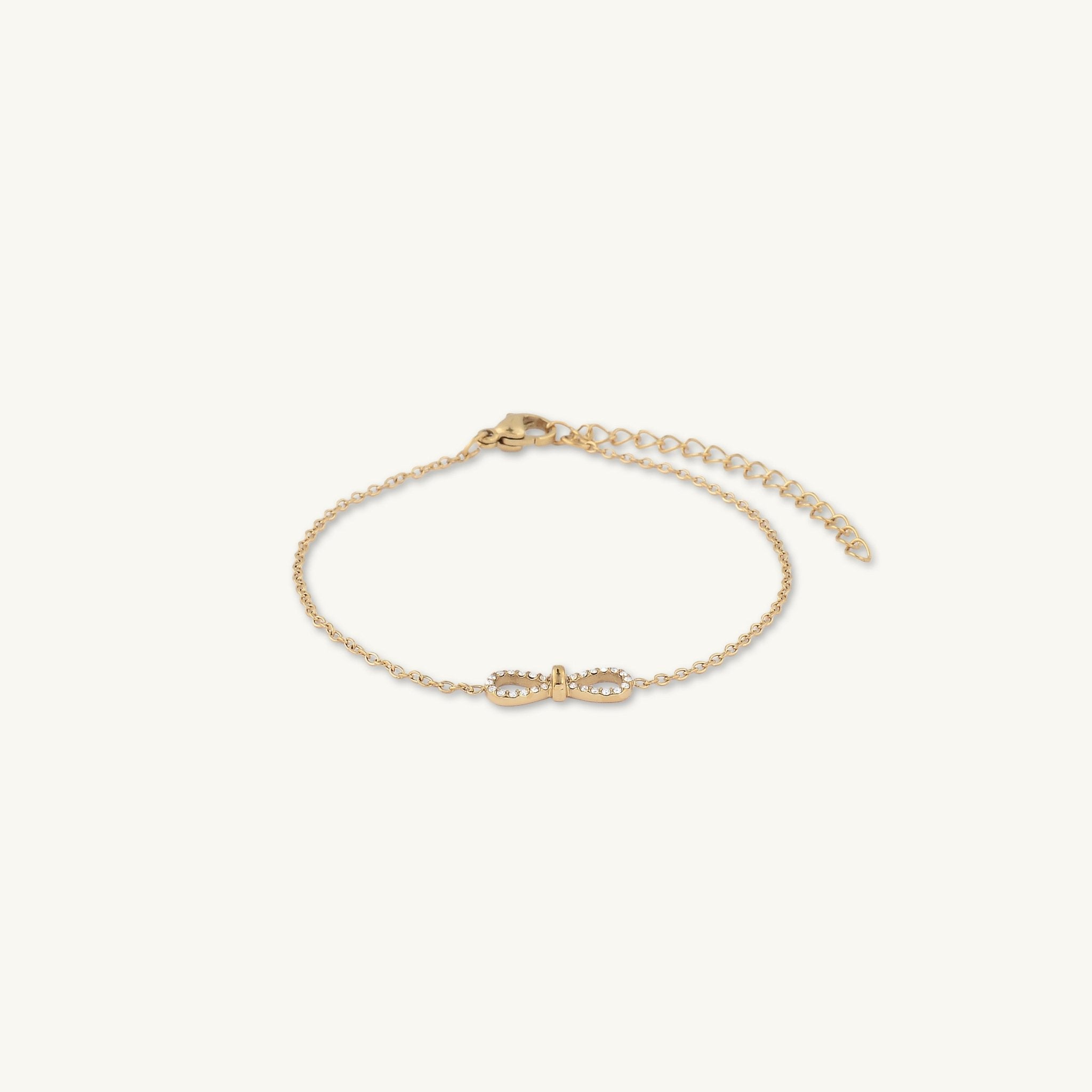 Ribbon Bow Infinity Chain Bracelet - Camile & Stone