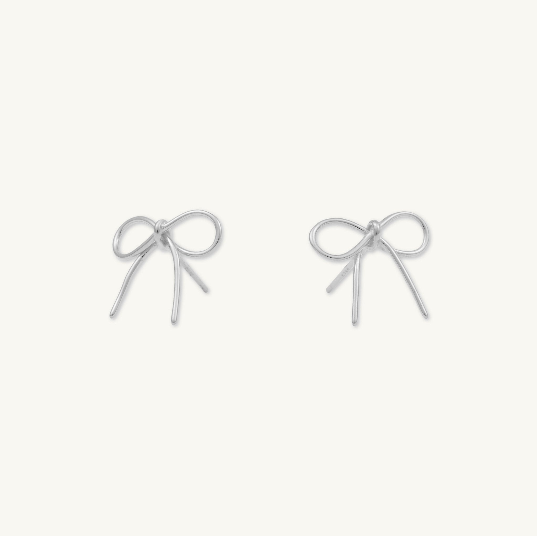 Ribbon Bow Stud Earrings - Camile & Stone