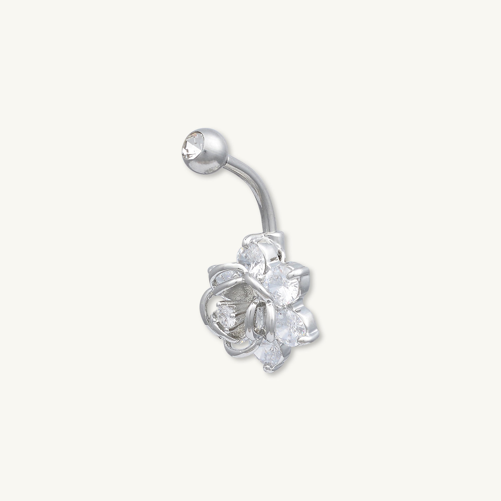 Rose Sapphire Titanium Belly Ring - Camile & Stone