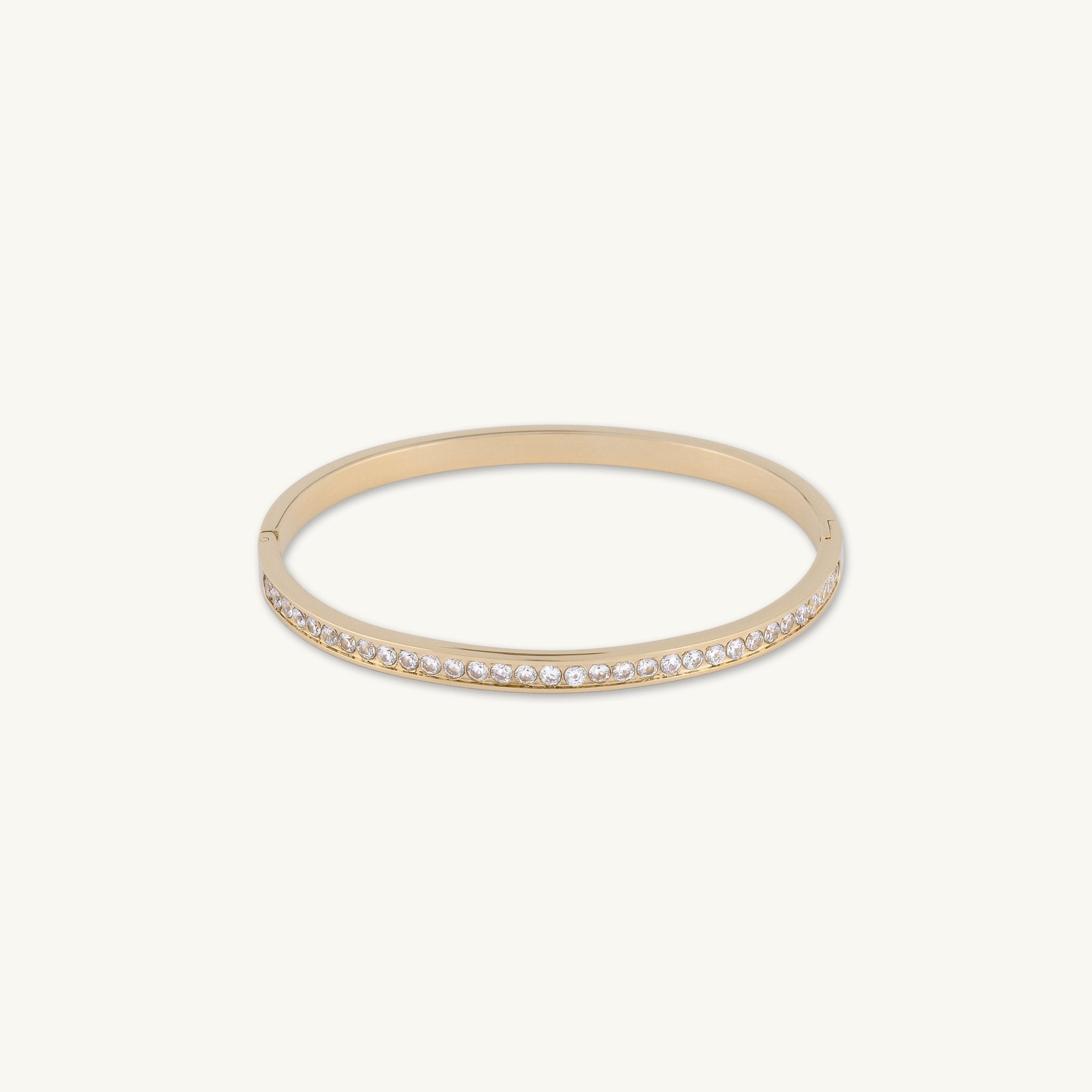 Sapphire Hinged Bangle Bracelet - Camile & Stone
