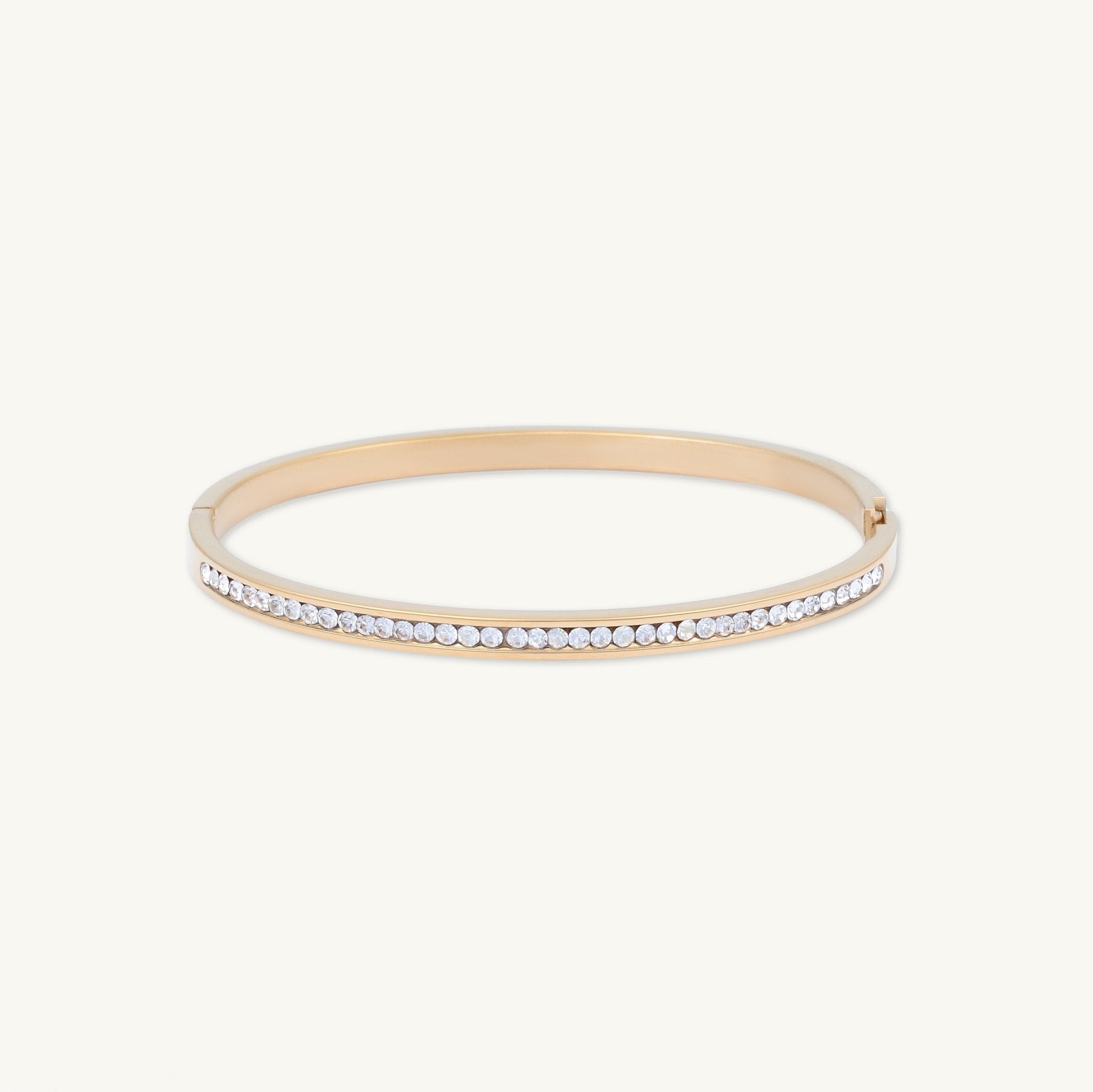 Sapphire Hinged Bangle Bracelet - Camile & Stone