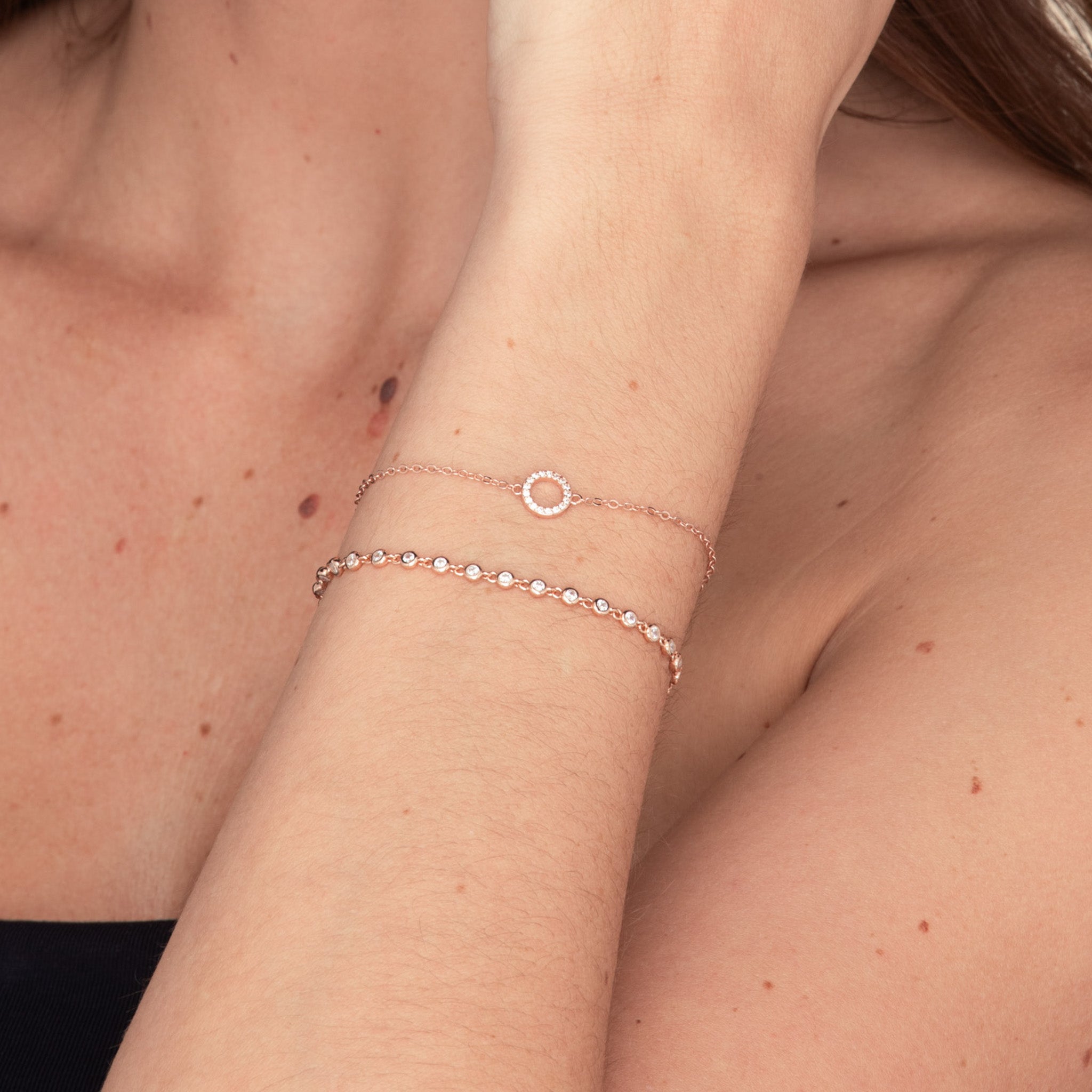 Sapphire Round Tennis Link Chain Bracelet - Camile & Stone