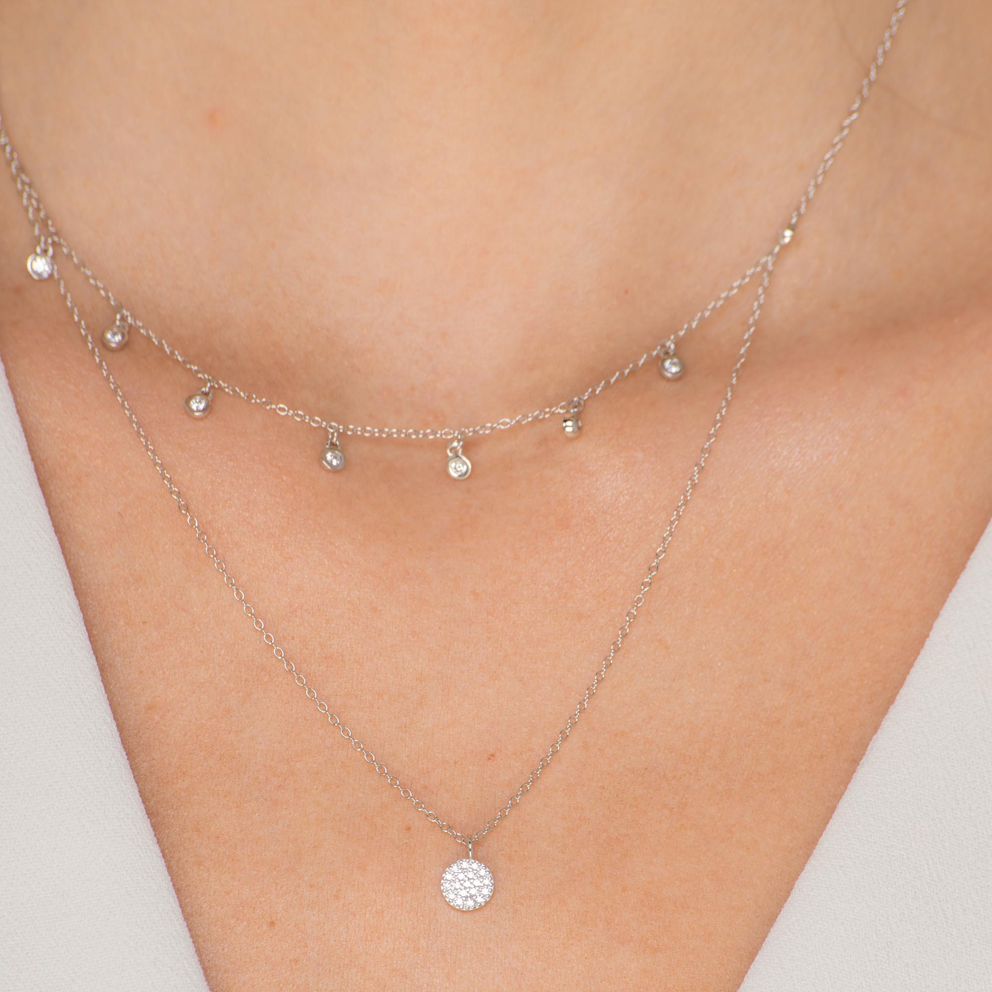 Sapphire Station Layered Necklace - Camile & Stone