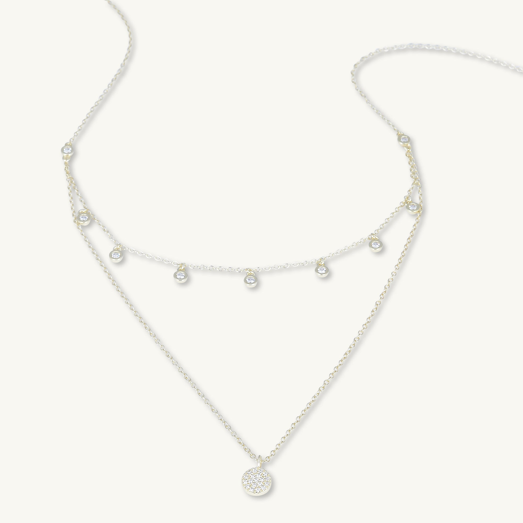 Sapphire Station Layered Necklace - Camile & Stone