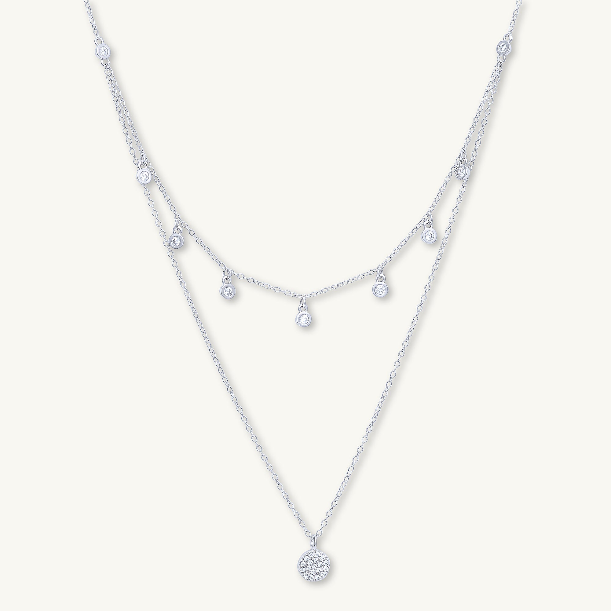Sapphire Station Layered Necklace - Camile & Stone